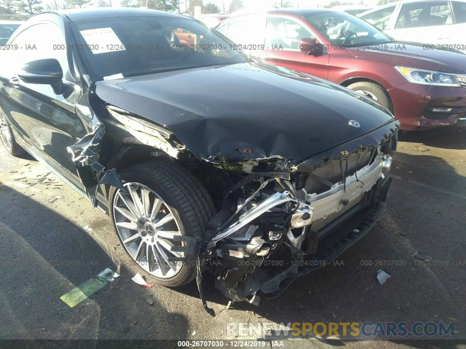 6 fotografías del automóvil dañado WDDWJ8DB7KF839635 MERCEDES-BENZ C 2019