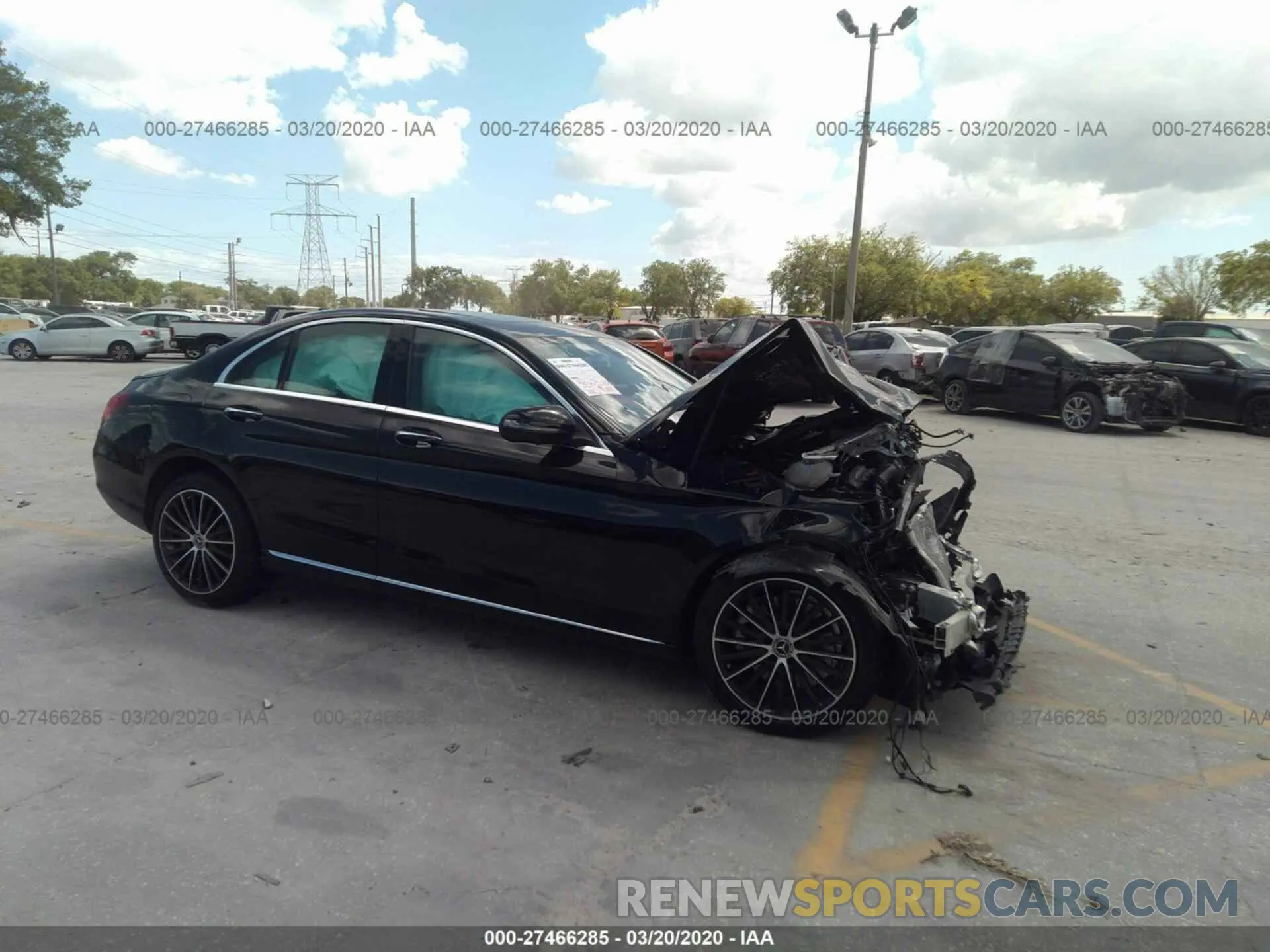 1 fotografías del automóvil dañado WDDWF8DB0LR527769 MERCEDES-BENZ C 2020