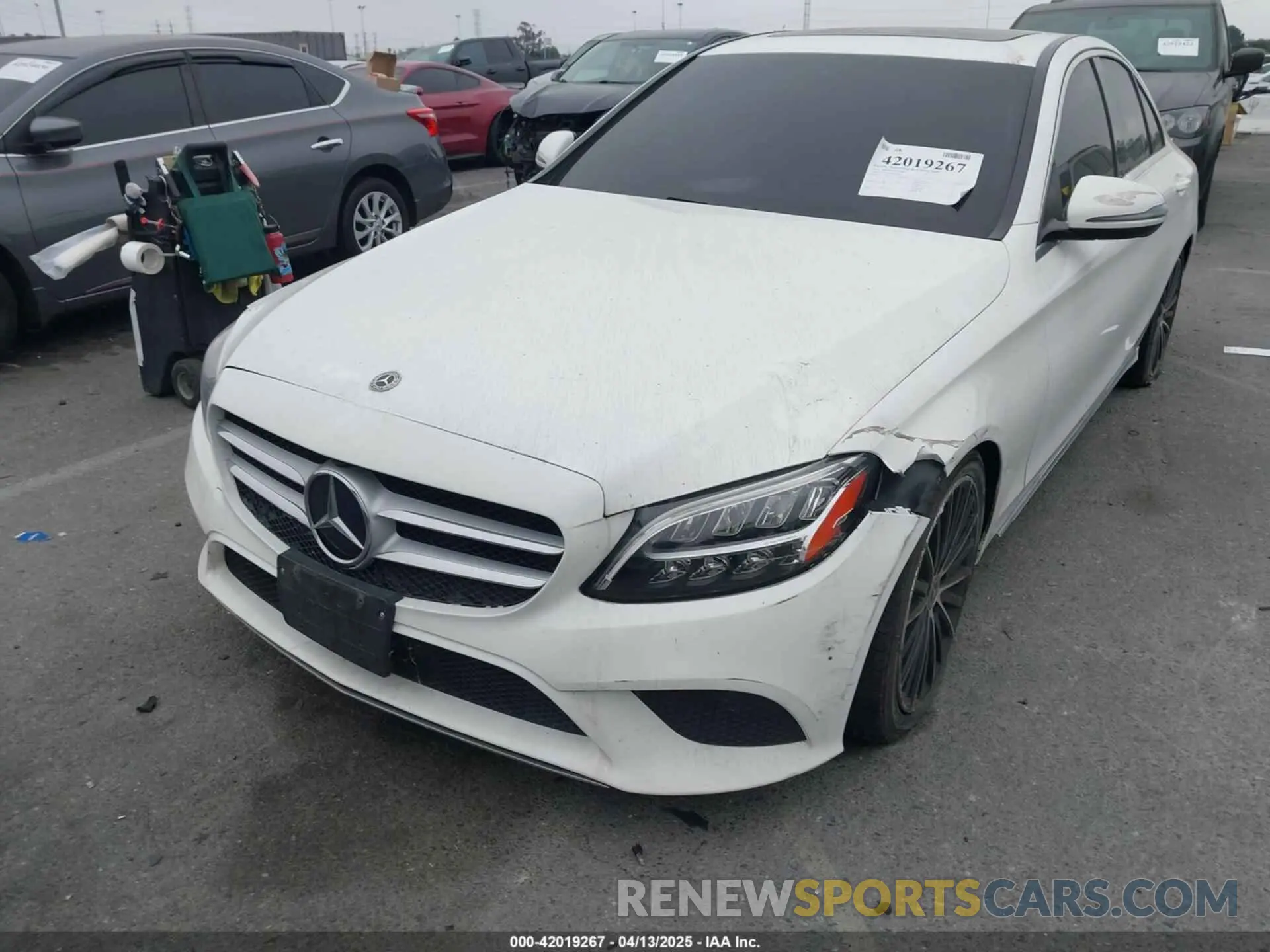 6 fotografías del automóvil dañado 55SWF8DB0KU290584 MERCEDES-BENZ C 300 2019