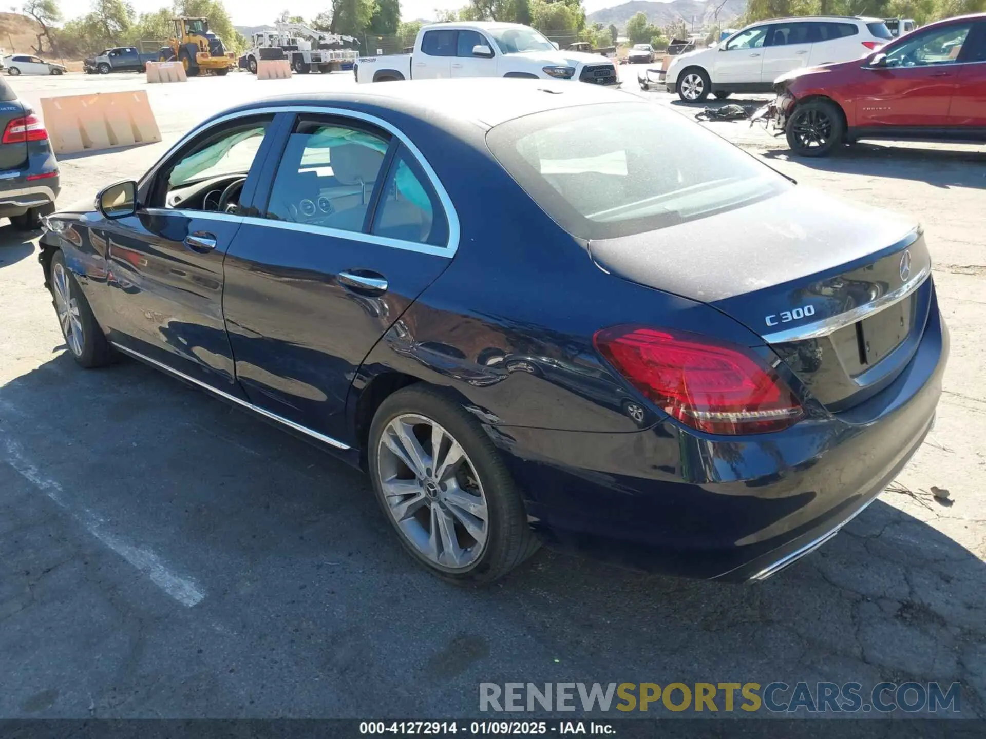 3 fotografías del automóvil dañado 55SWF8DB1KU285457 MERCEDES-BENZ C 300 2019