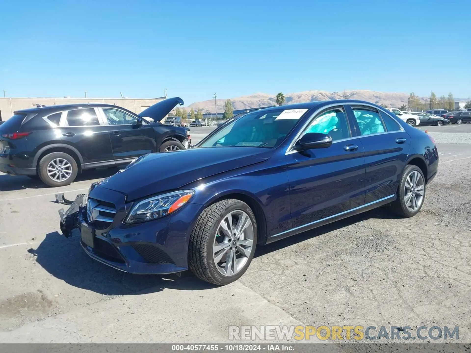 2 fotografías del automóvil dañado 55SWF8DB1KU306761 MERCEDES-BENZ C 300 2019