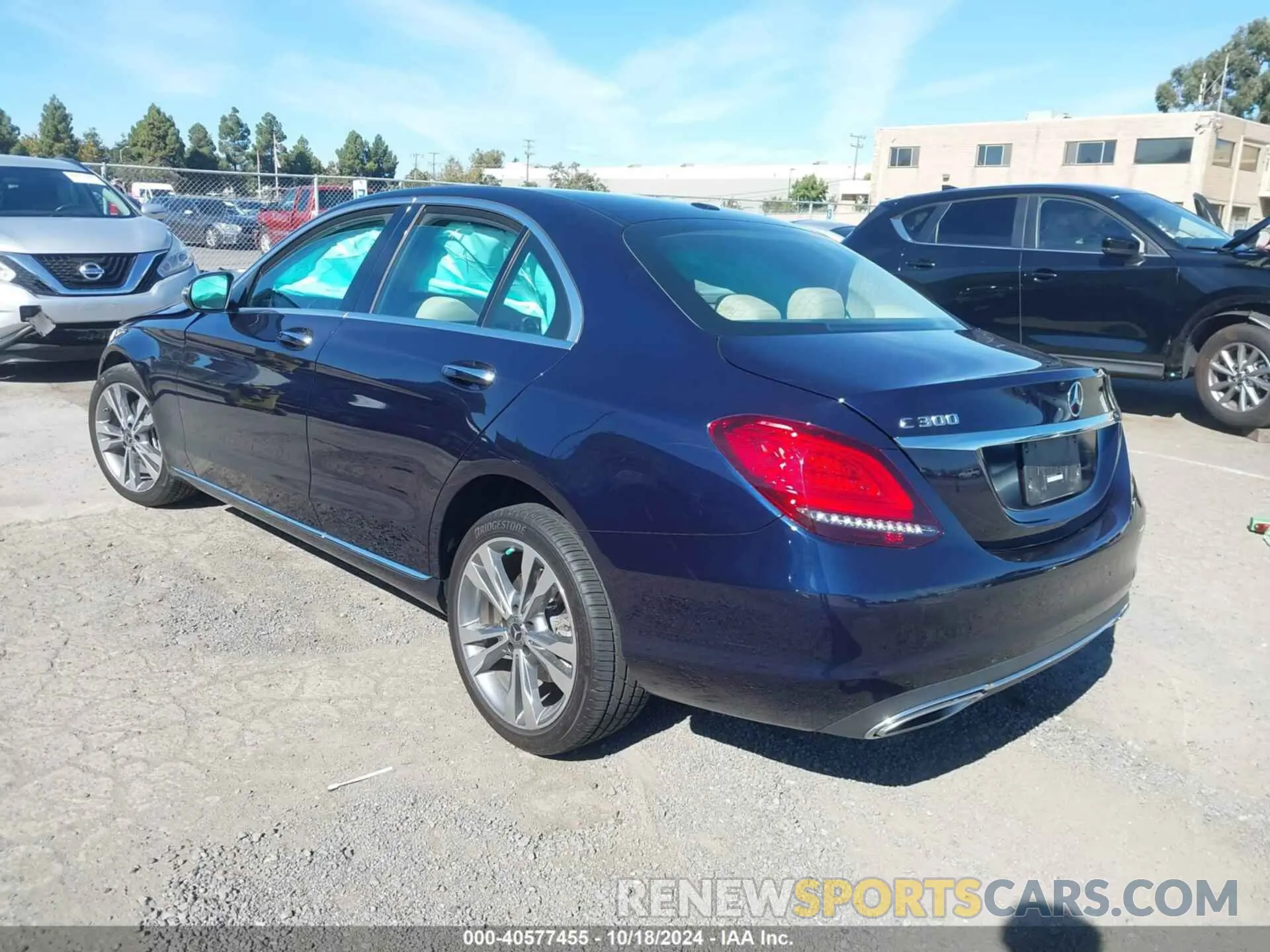 3 fotografías del automóvil dañado 55SWF8DB1KU306761 MERCEDES-BENZ C 300 2019