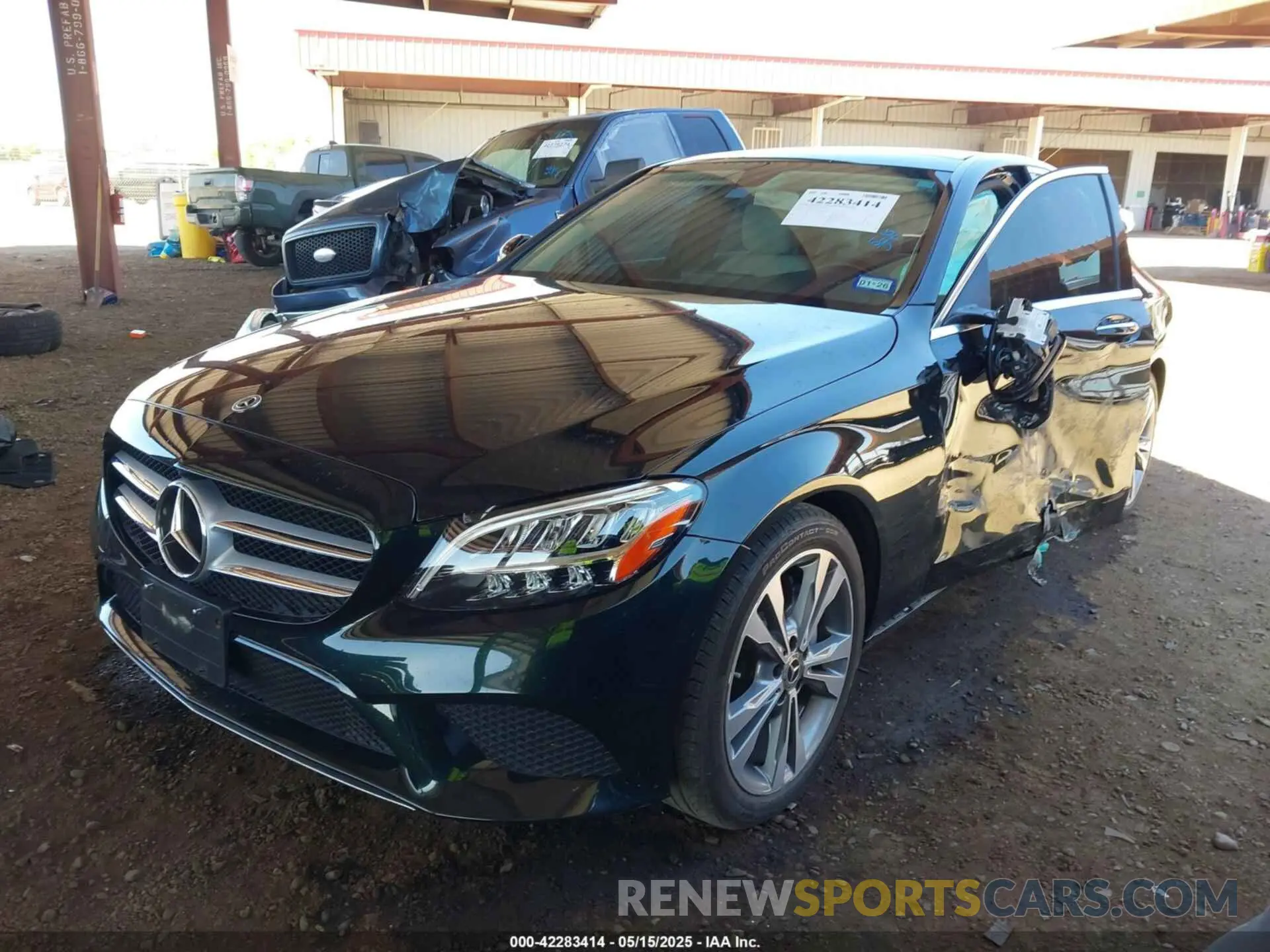2 fotografías del automóvil dañado 55SWF8DB2KU297097 MERCEDES-BENZ C 300 2019