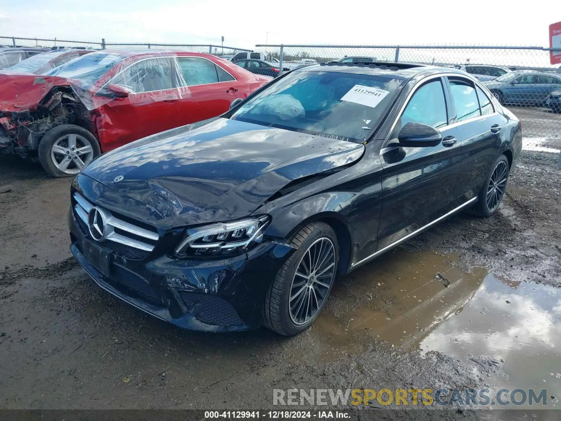 2 fotografías del automóvil dañado 55SWF8DB2KU297228 MERCEDES-BENZ C 300 2019