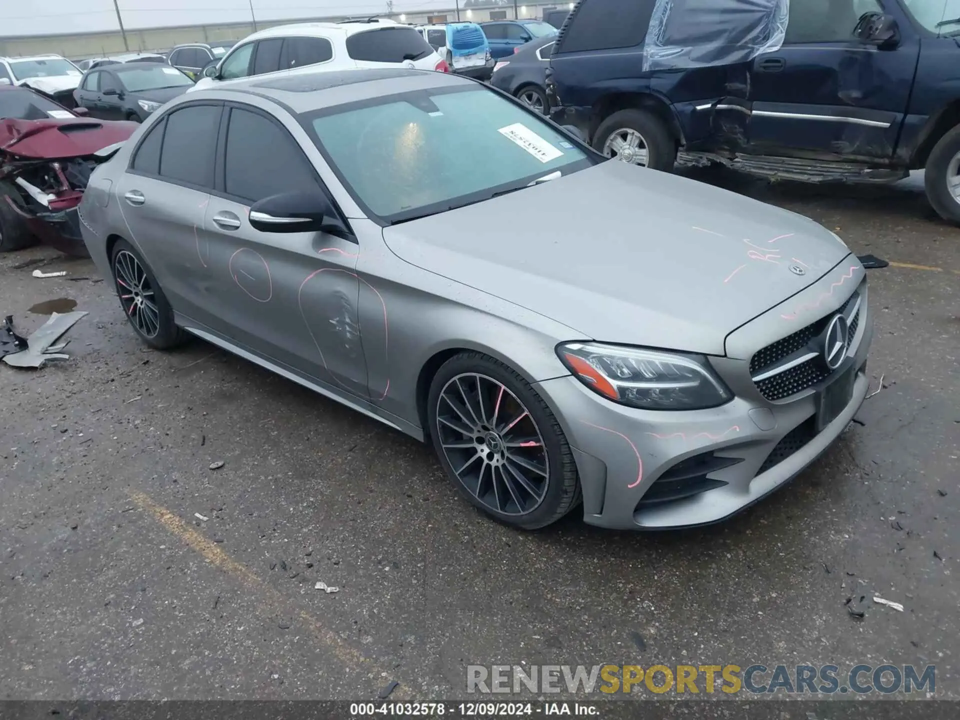1 fotografías del automóvil dañado 55SWF8DB2KU308745 MERCEDES-BENZ C 300 2019