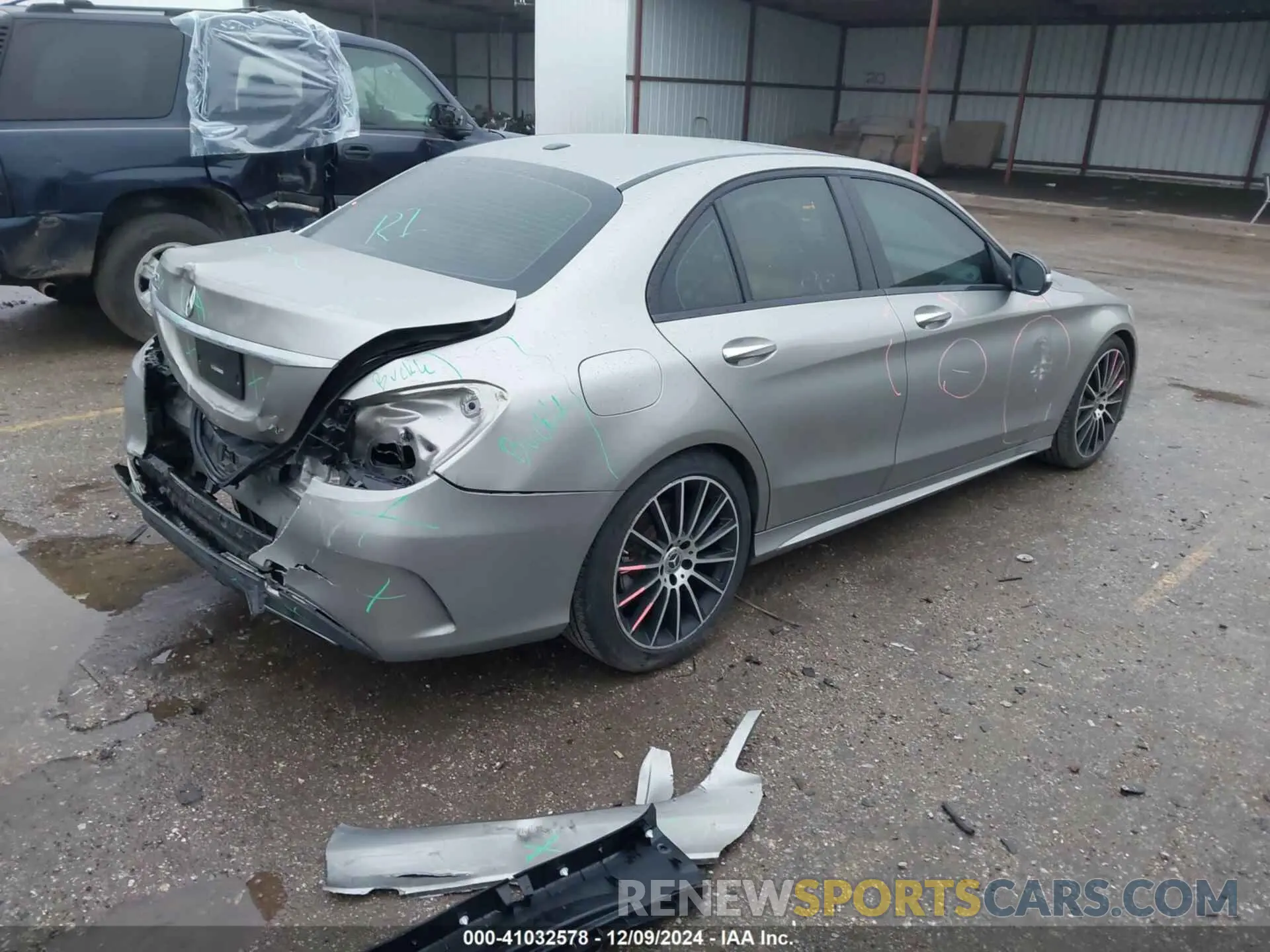 4 fotografías del automóvil dañado 55SWF8DB2KU308745 MERCEDES-BENZ C 300 2019