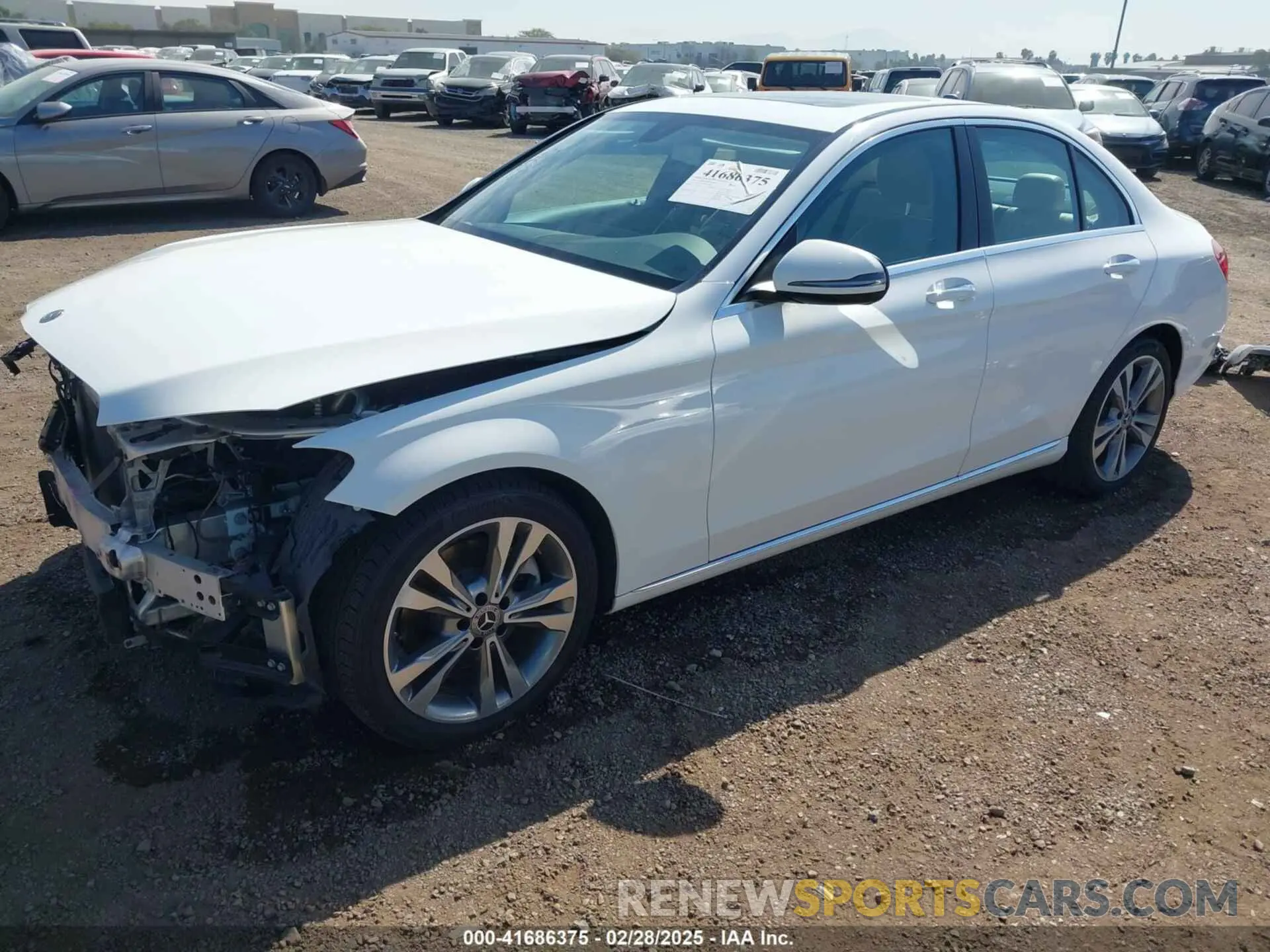 2 fotografías del automóvil dañado 55SWF8DB4KU312604 MERCEDES-BENZ C 300 2019
