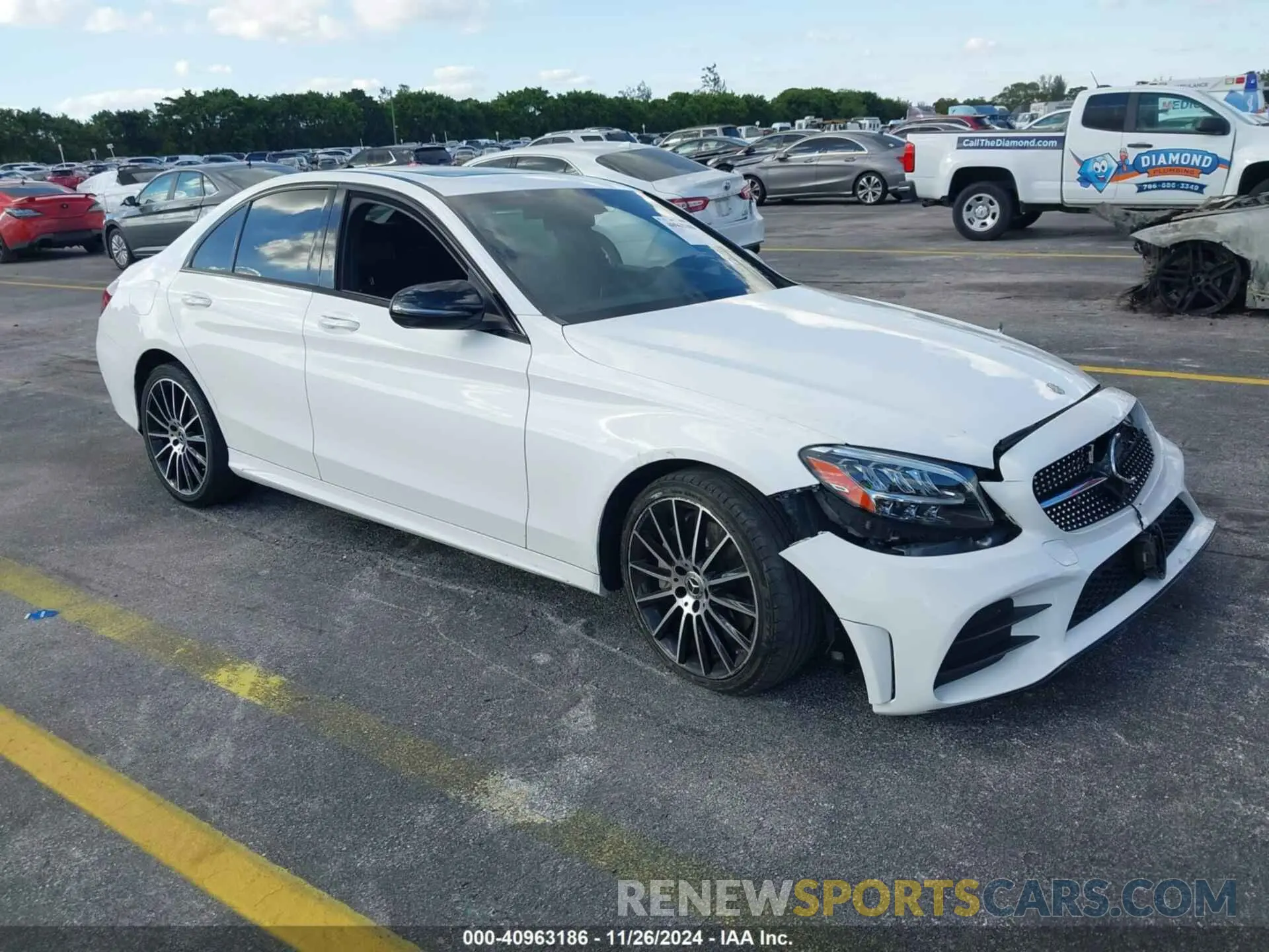 1 fotografías del automóvil dañado 55SWF8DB8KU311262 MERCEDES-BENZ C 300 2019