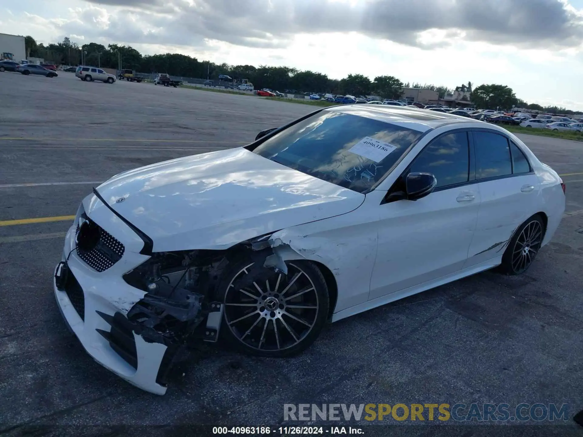6 fotografías del automóvil dañado 55SWF8DB8KU311262 MERCEDES-BENZ C 300 2019