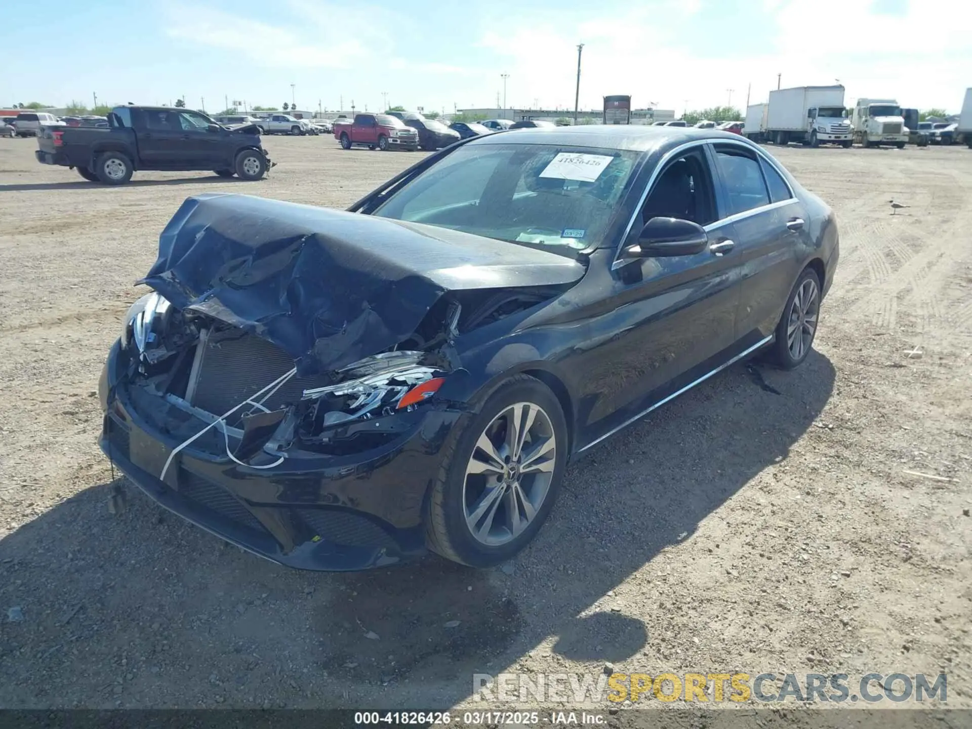 2 fotografías del automóvil dañado 55SWF8DB9KU300688 MERCEDES-BENZ C 300 2019