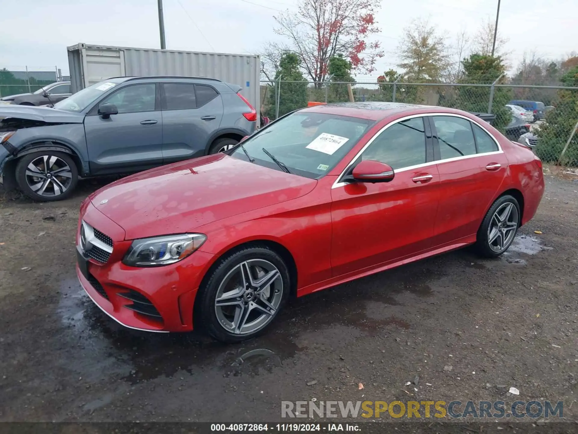 2 fotografías del automóvil dañado 55SWF8EB1KU292942 MERCEDES-BENZ C 300 2019