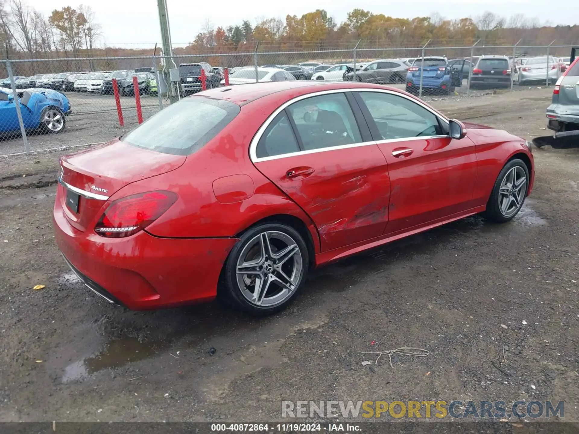4 fotografías del automóvil dañado 55SWF8EB1KU292942 MERCEDES-BENZ C 300 2019