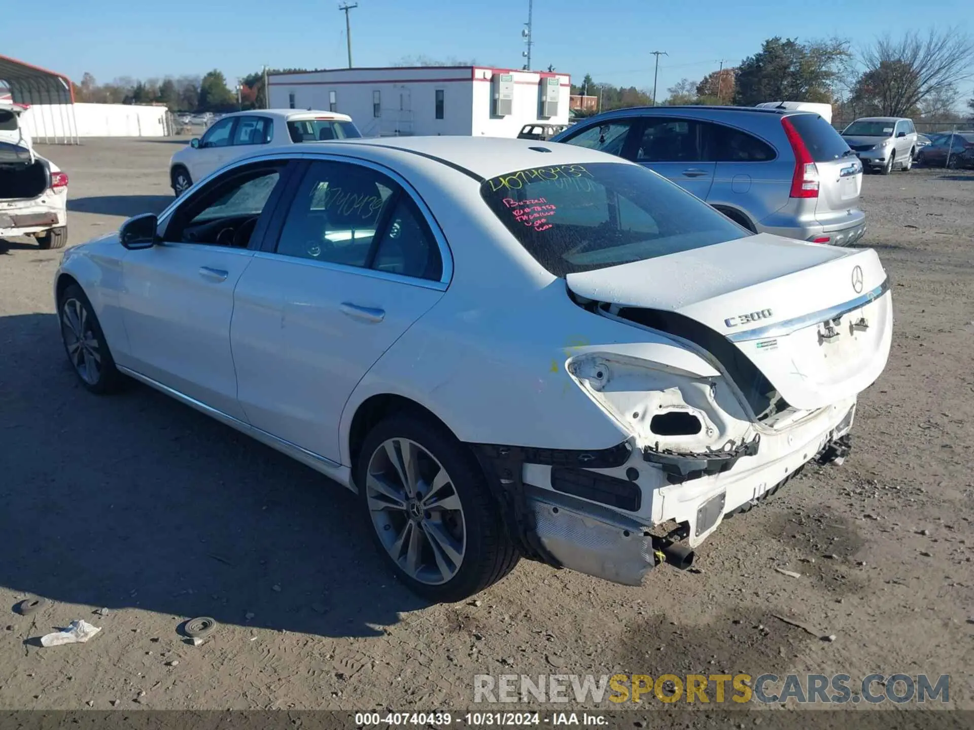 3 fotografías del automóvil dañado 55SWF8EB4KU292594 MERCEDES-BENZ C 300 2019