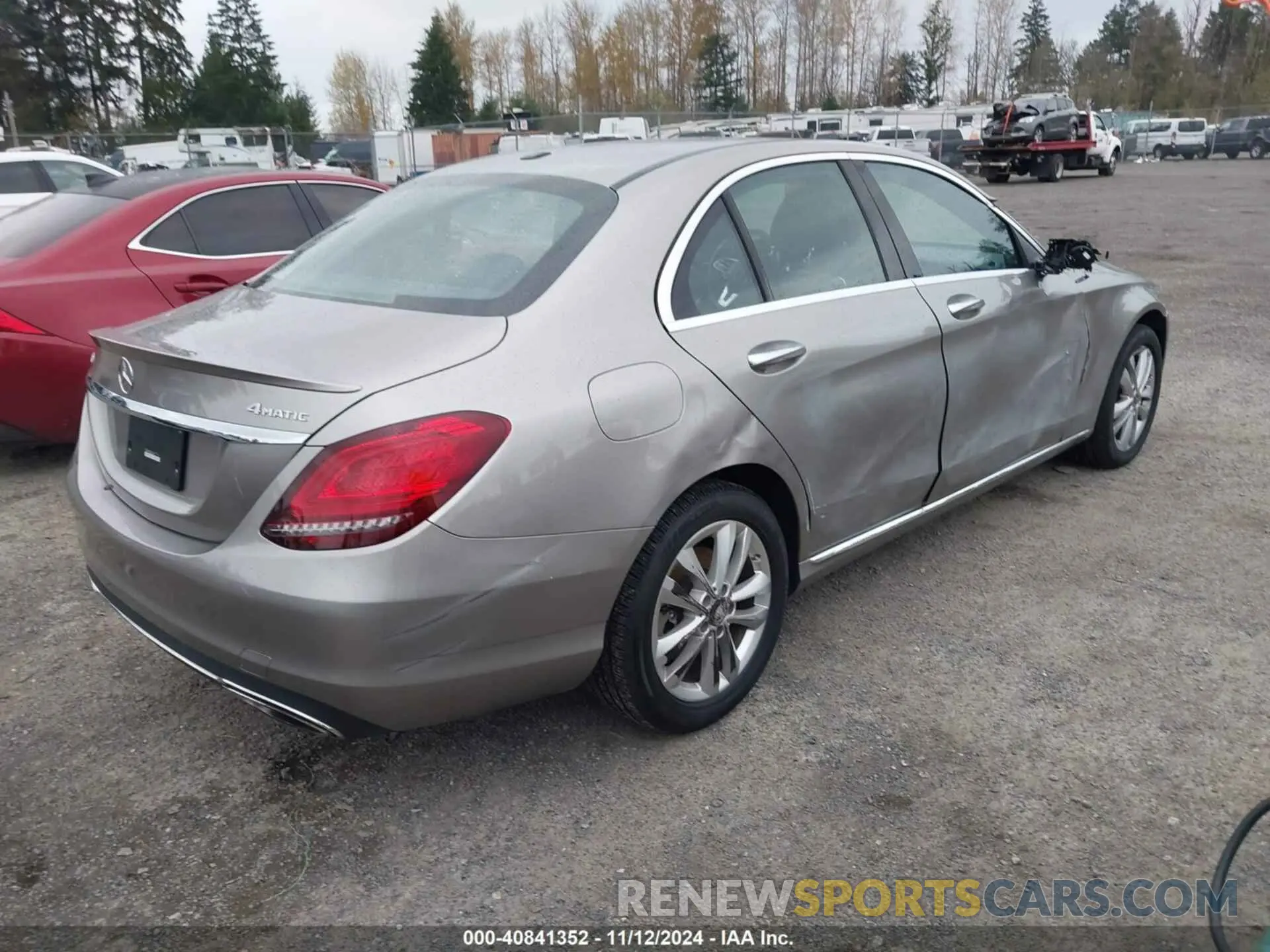 4 fotografías del automóvil dañado 55SWF8EB5KU285928 MERCEDES-BENZ C 300 2019