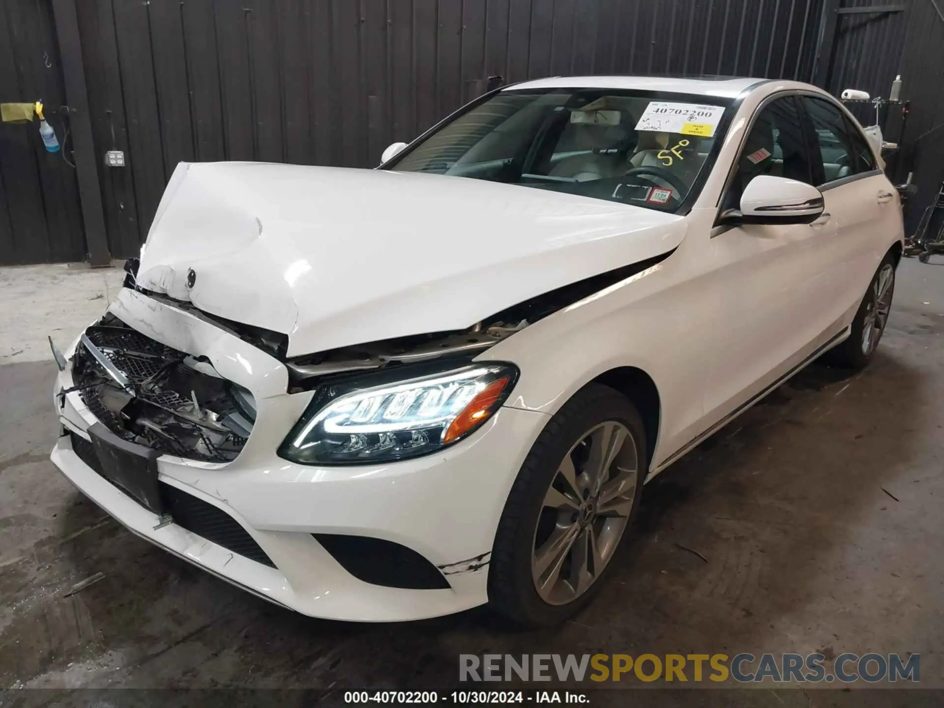 2 fotografías del automóvil dañado 55SWF8EB9KU321278 MERCEDES-BENZ C 300 2019