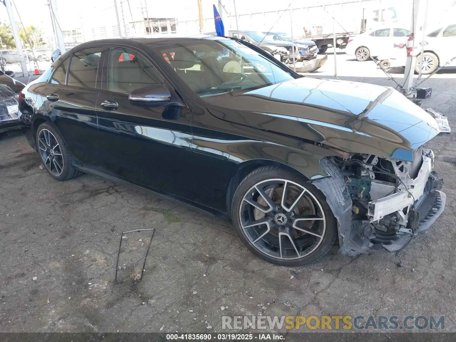 1 fotografías del automóvil dañado WDDWF8DB0KR506709 MERCEDES-BENZ C 300 2019