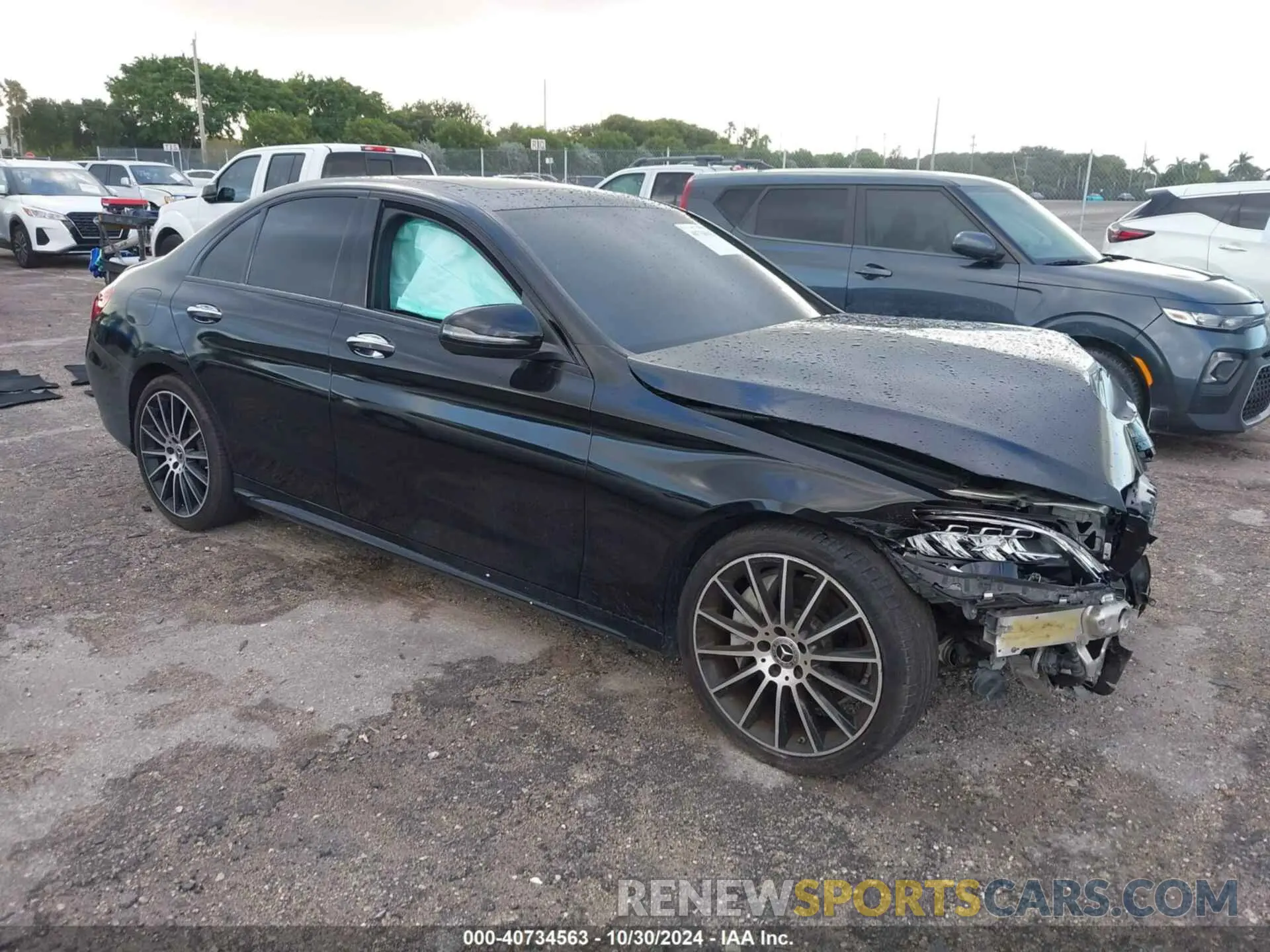 1 fotografías del automóvil dañado WDDWF8DB1KR481593 MERCEDES-BENZ C 300 2019
