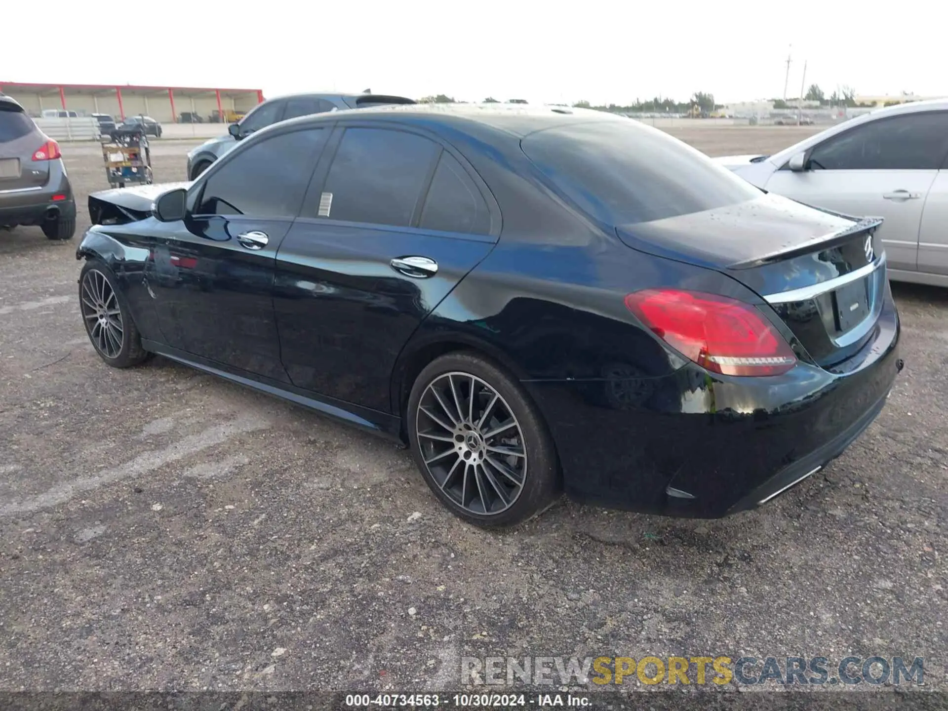 3 fotografías del automóvil dañado WDDWF8DB1KR481593 MERCEDES-BENZ C 300 2019