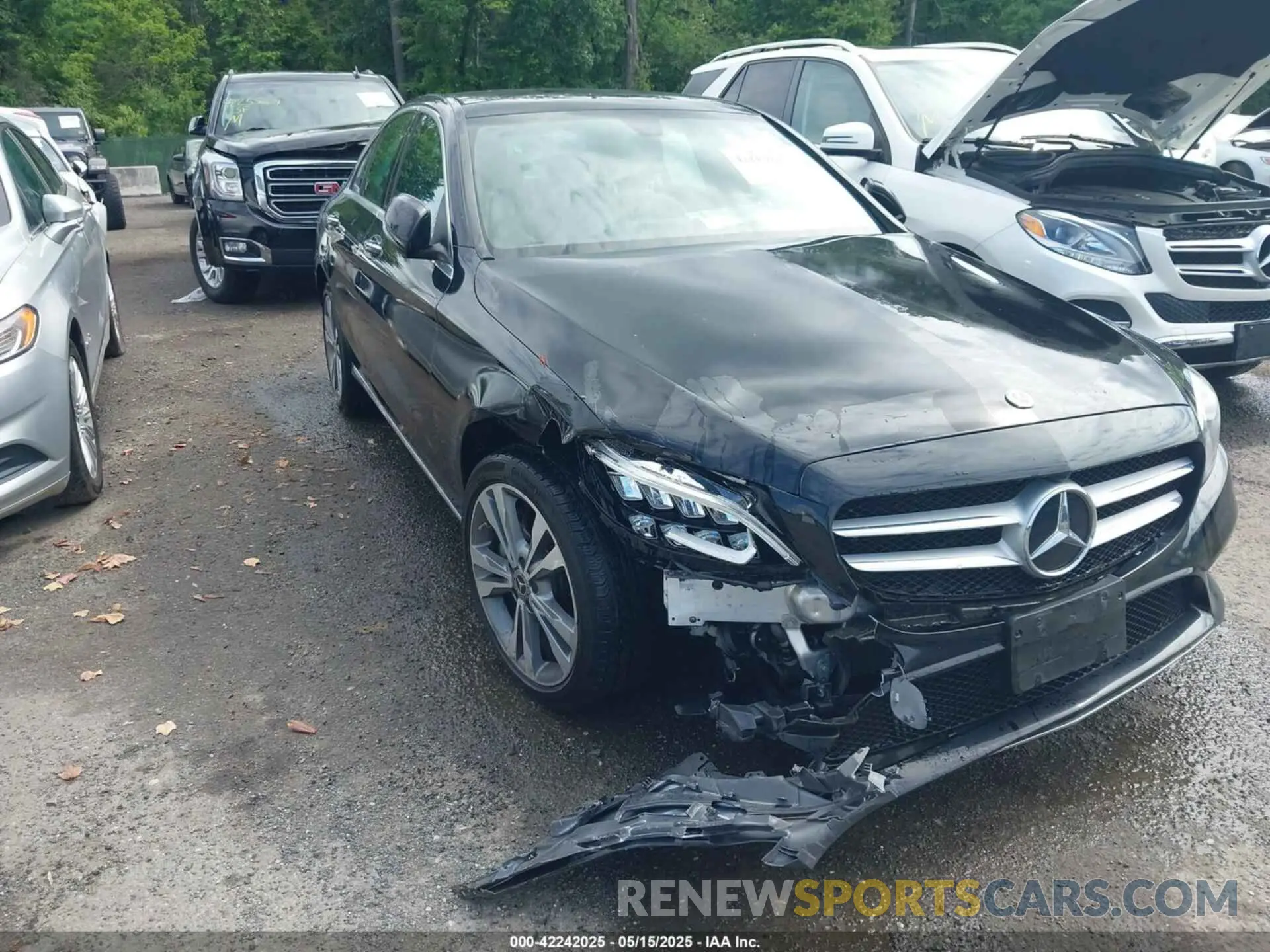 6 fotografías del automóvil dañado WDDWF8EB1KR459513 MERCEDES-BENZ C 300 2019