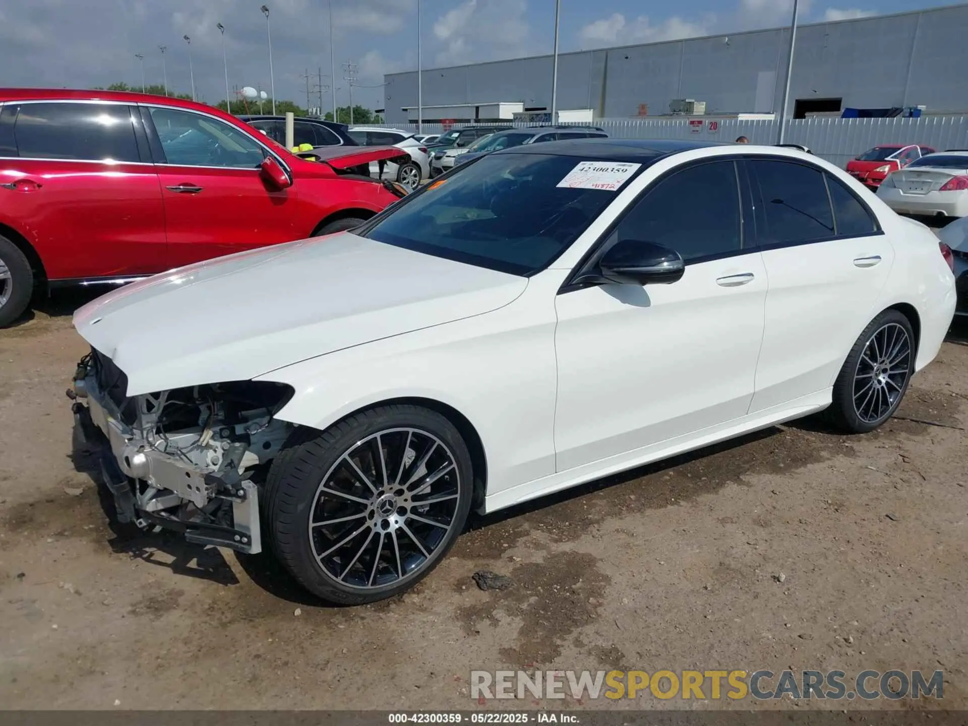 2 fotografías del automóvil dañado 55SWF8DB0LU325495 MERCEDES-BENZ C 300 2020