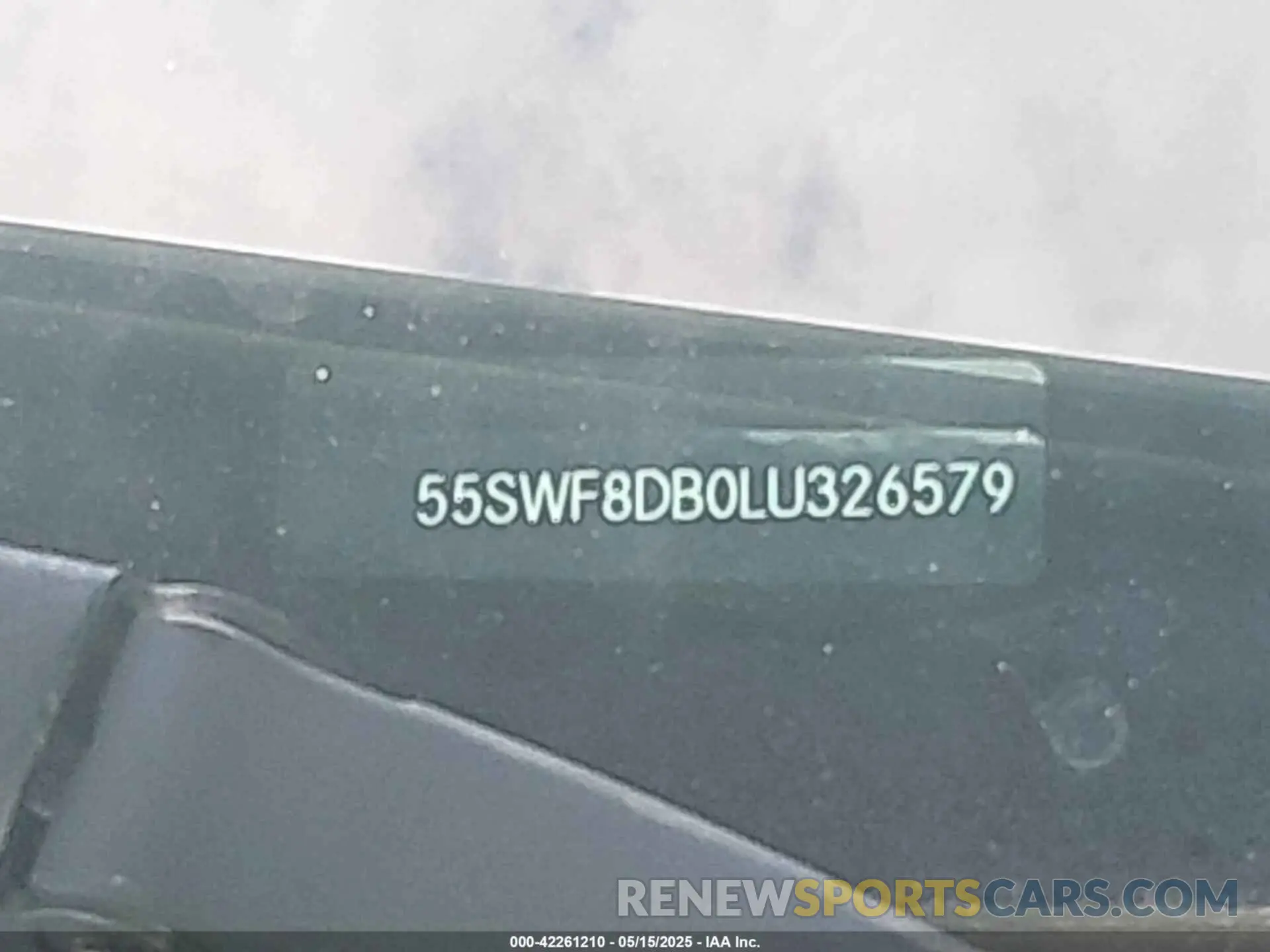 9 fotografías del automóvil dañado 55SWF8DB0LU326579 MERCEDES-BENZ C 300 2020