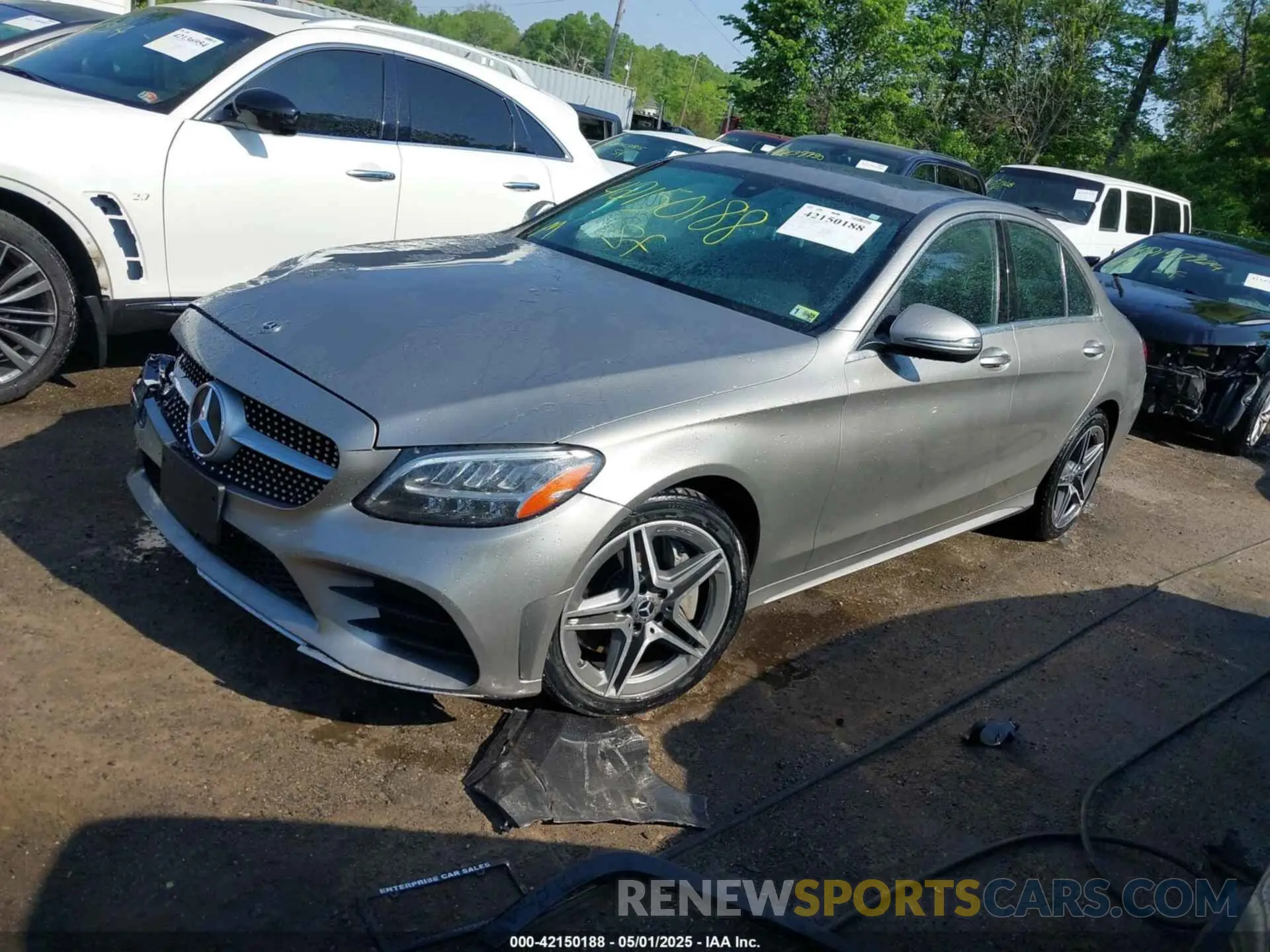 2 fotografías del automóvil dañado 55SWF8EB0LU329223 MERCEDES-BENZ C 300 2020