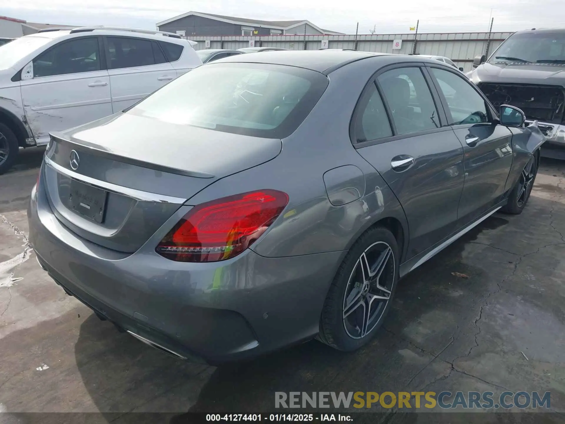 4 fotografías del automóvil dañado WDDWF8DB3LR558241 MERCEDES-BENZ C 300 2020