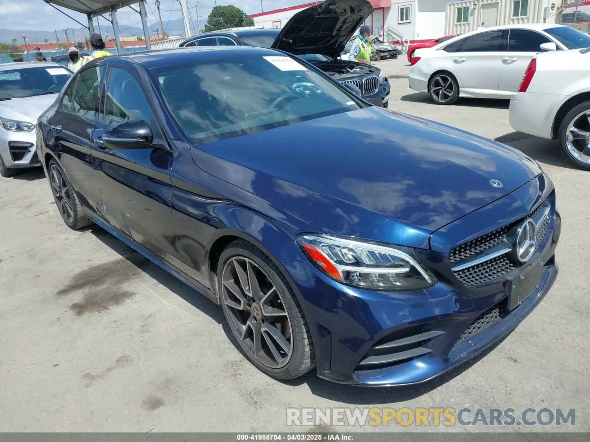 1 fotografías del automóvil dañado WDDWF8DB6LR527033 MERCEDES-BENZ C 300 2020