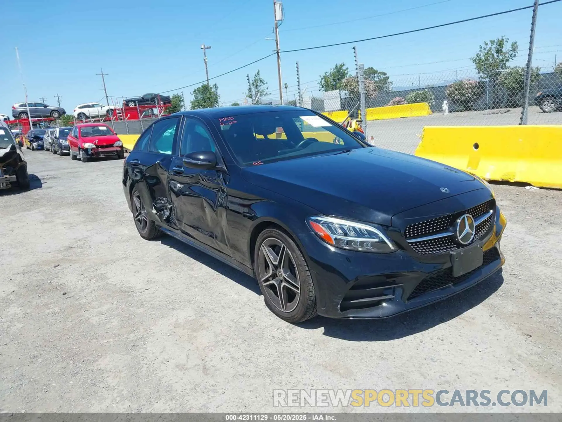 1 fotografías del automóvil dañado WDDWF8DB7LR561868 MERCEDES-BENZ C 300 2020