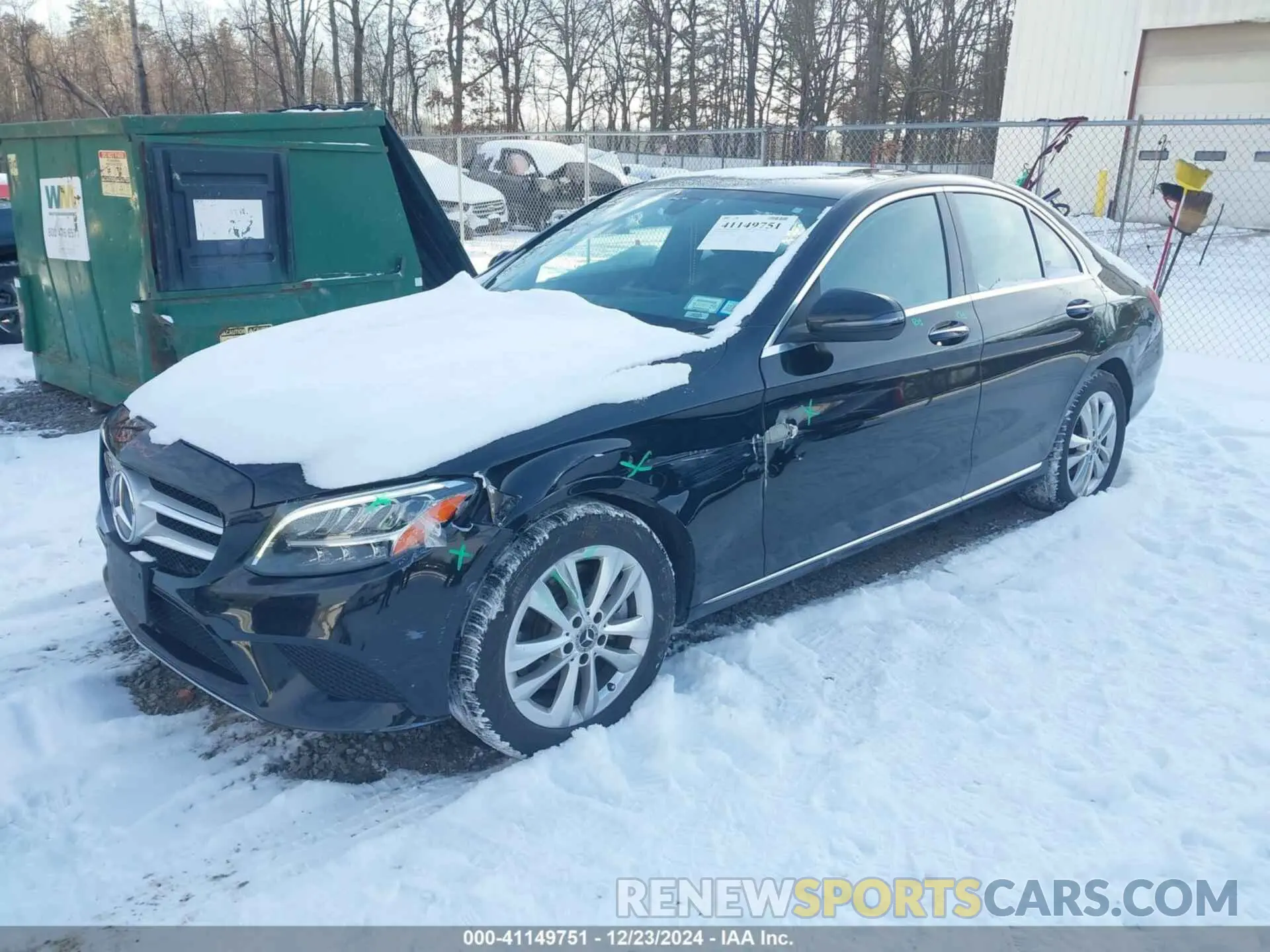 2 fotografías del automóvil dañado WDDWF8EB2LR559525 MERCEDES-BENZ C 300 2020