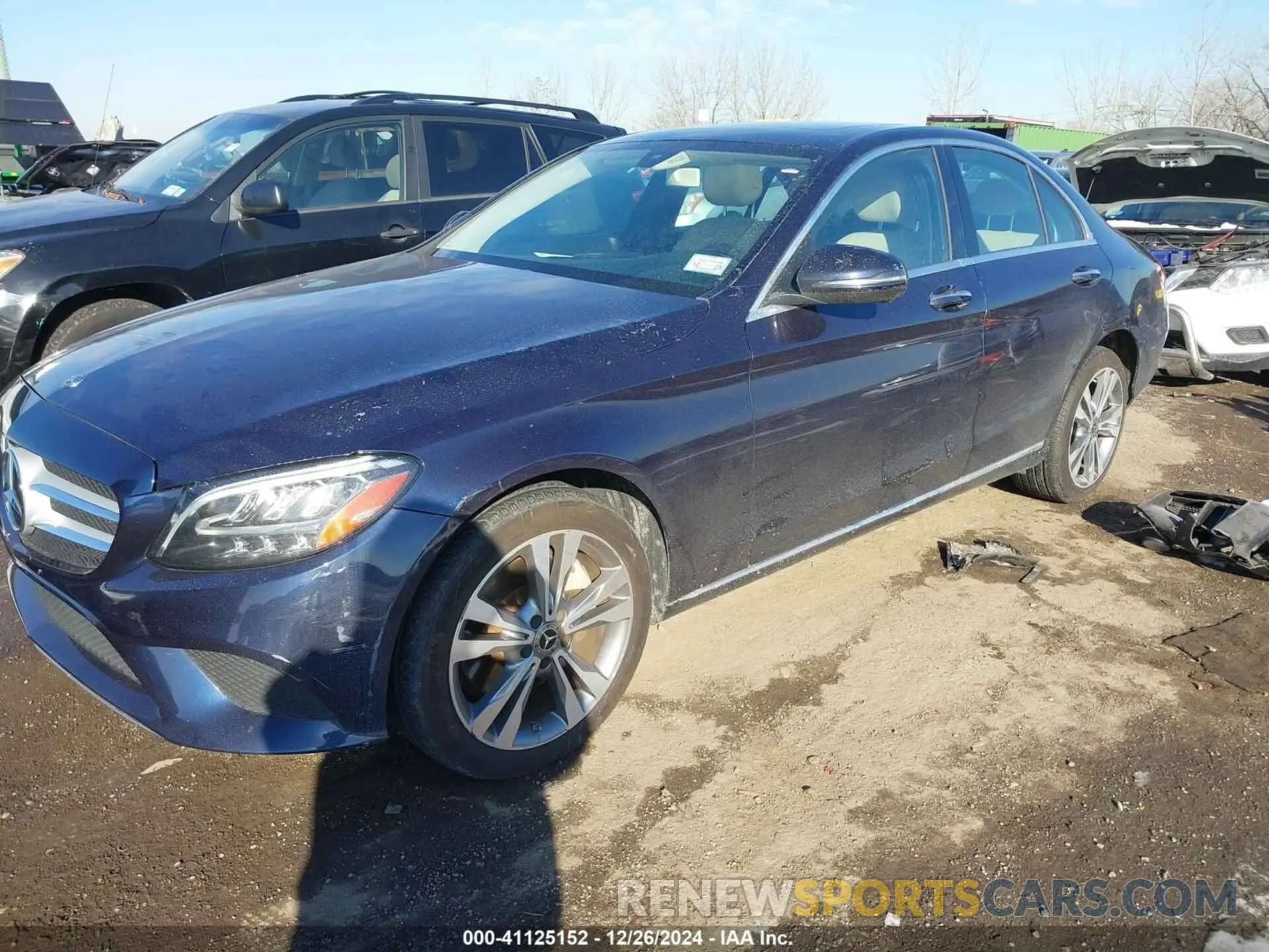 2 fotografías del automóvil dañado WDDWF8EB3LR545536 MERCEDES-BENZ C 300 2020
