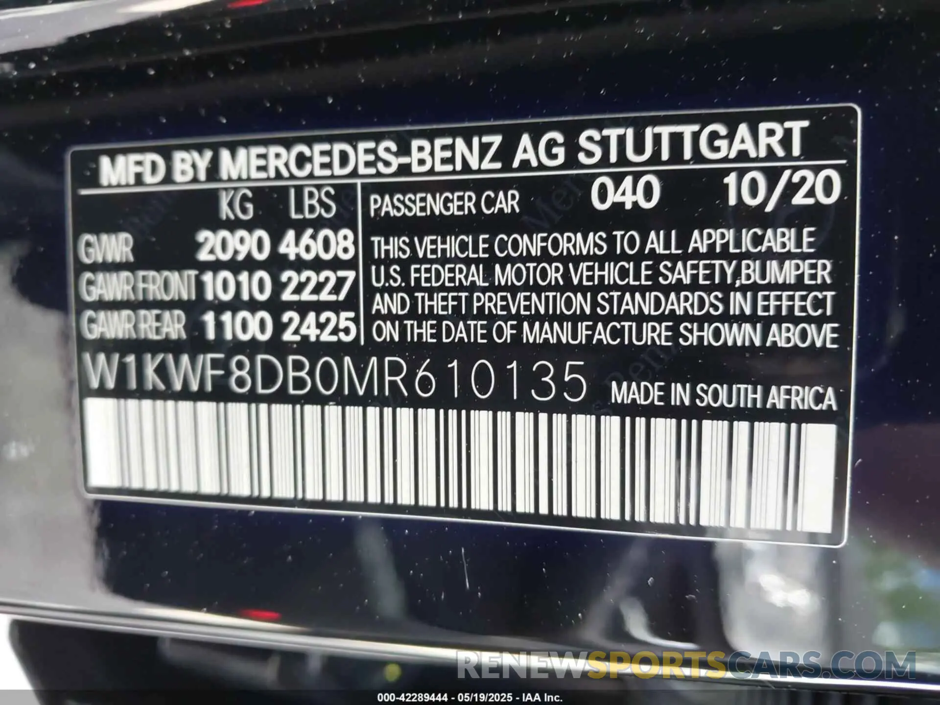 9 fotografías del automóvil dañado W1KWF8DB0MR610135 MERCEDES-BENZ C 300 2021