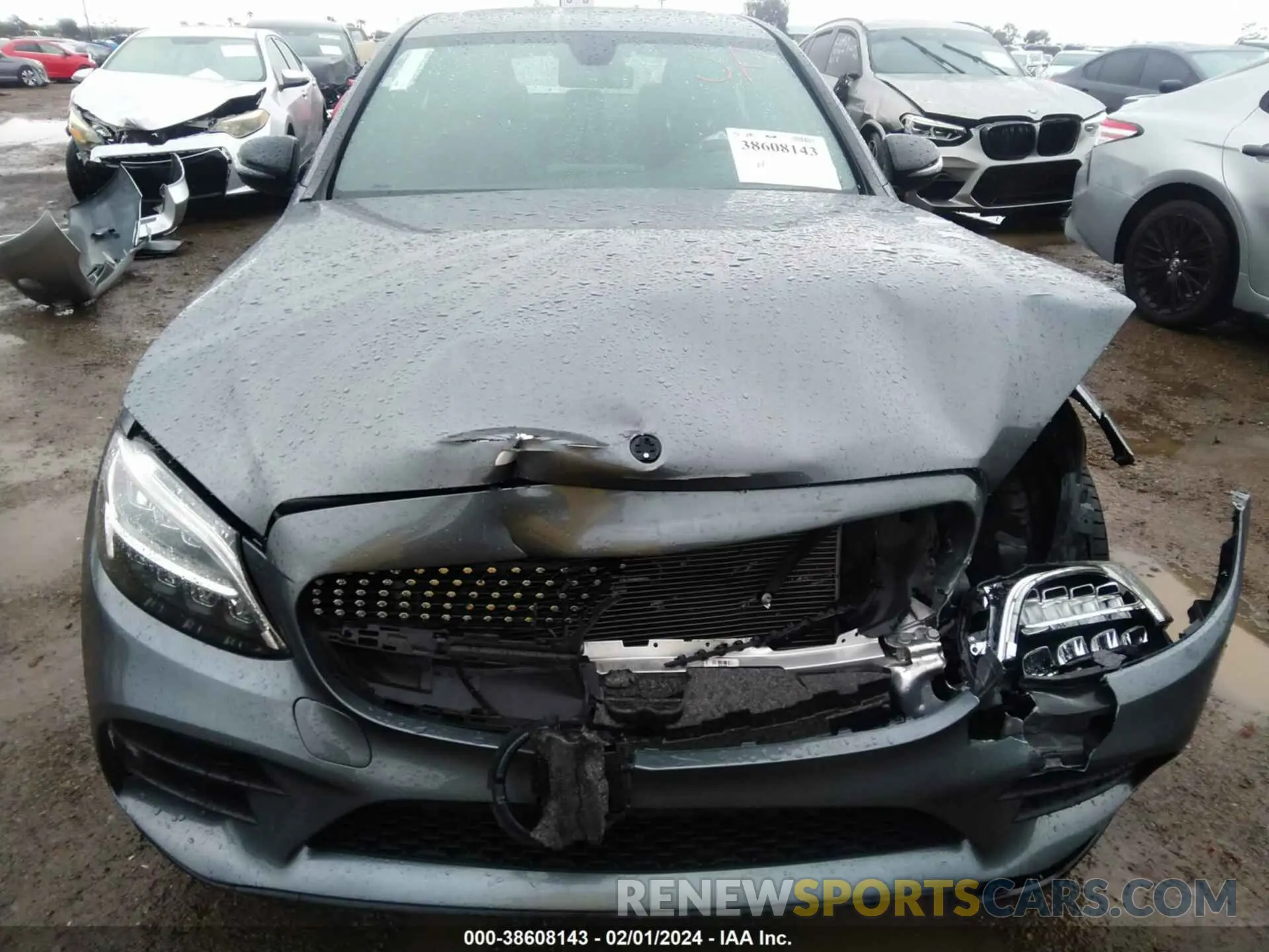 10 fotografías del automóvil dañado W1KWF8DBXMR642946 MERCEDES-BENZ C 300 2021