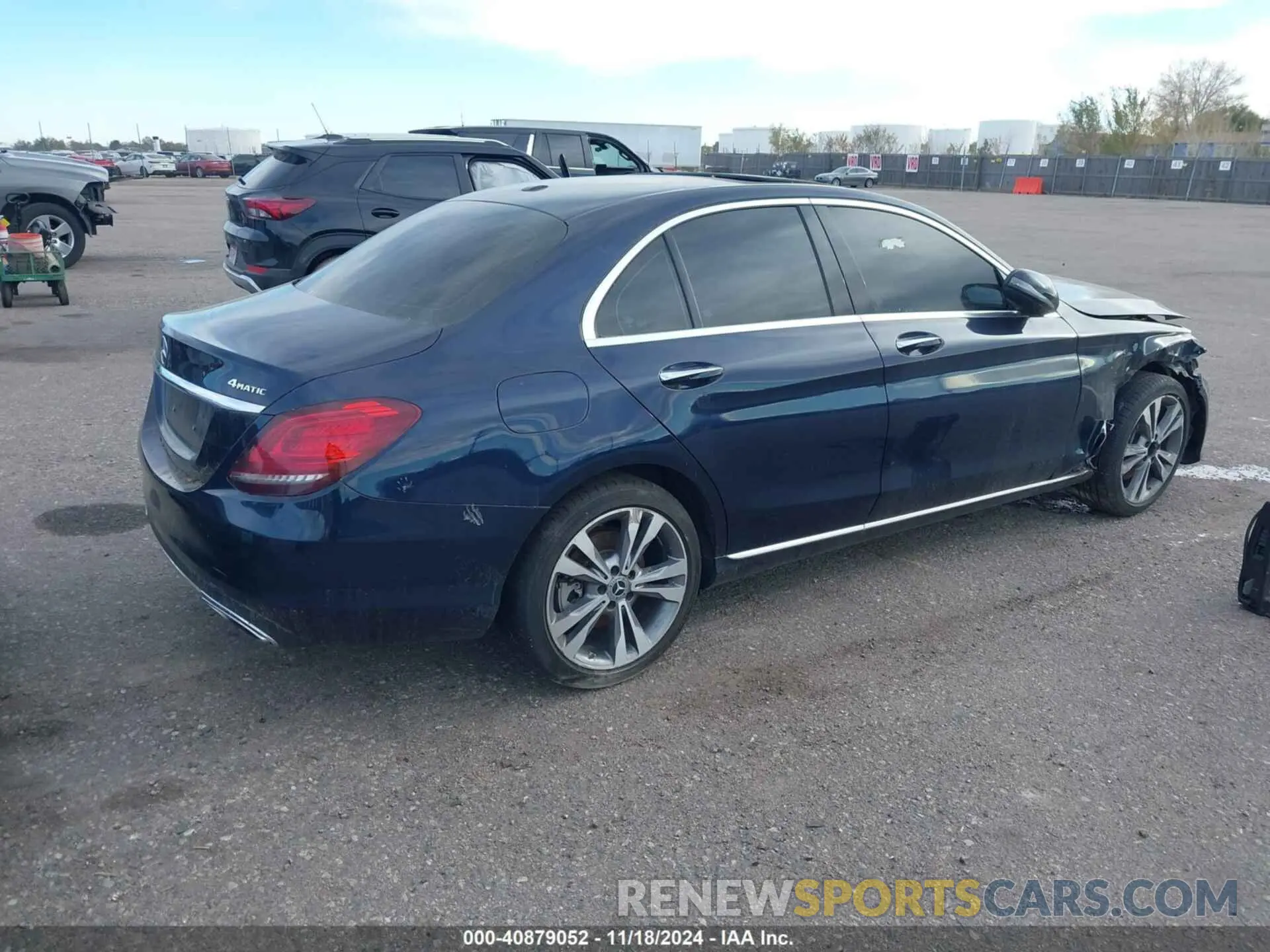 4 fotografías del automóvil dañado W1KWF8EB8MR649134 MERCEDES-BENZ C 300 2021