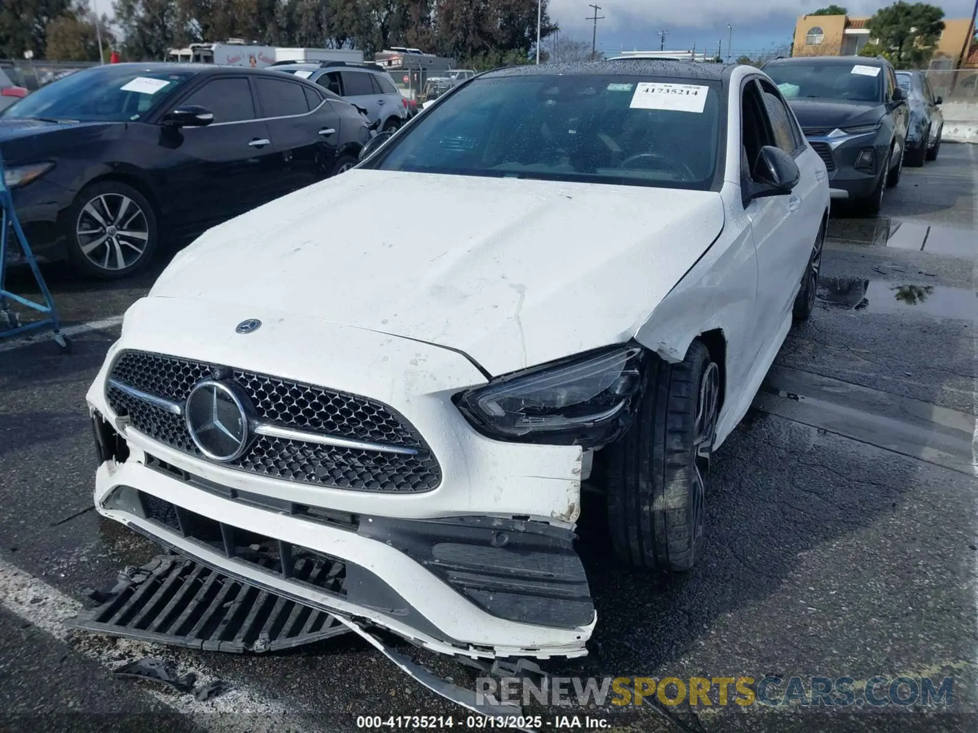 2 fotografías del automóvil dañado W1KAF4GB6NR018013 MERCEDES-BENZ C 300 2022