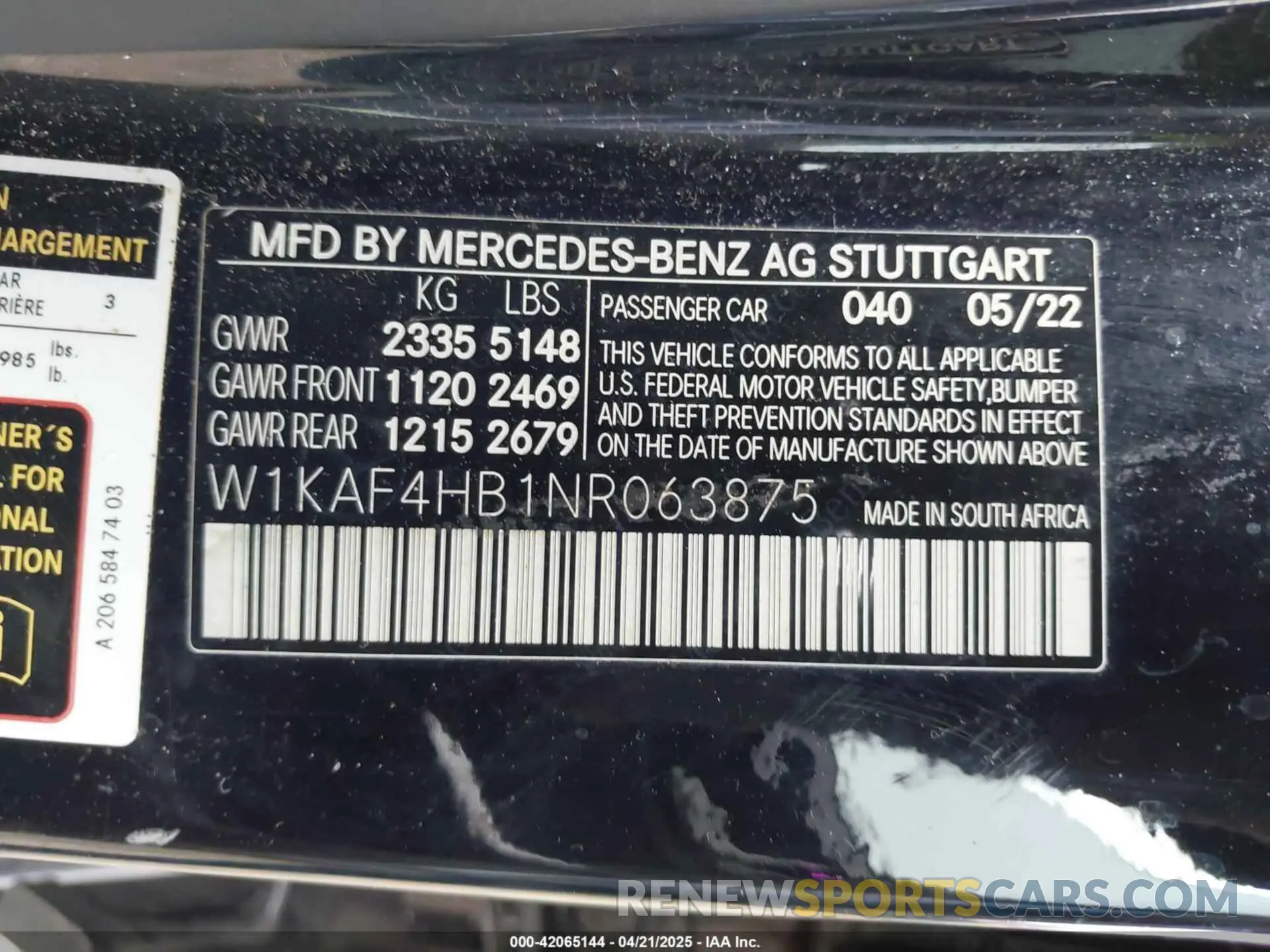 9 fotografías del automóvil dañado W1KAF4HB1NR063875 MERCEDES-BENZ C 300 2022