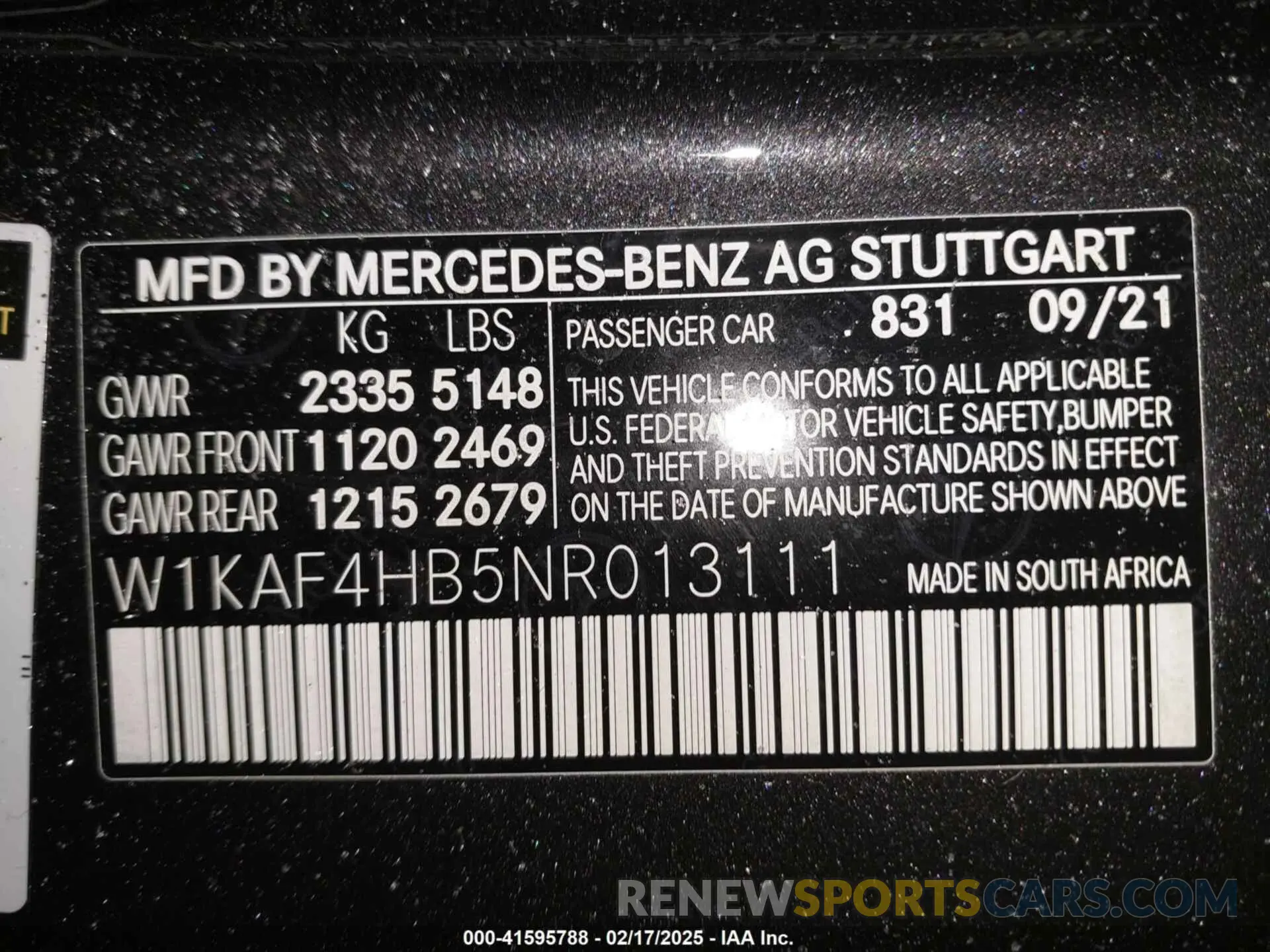 9 fotografías del automóvil dañado W1KAF4HB5NR013111 MERCEDES-BENZ C 300 2022