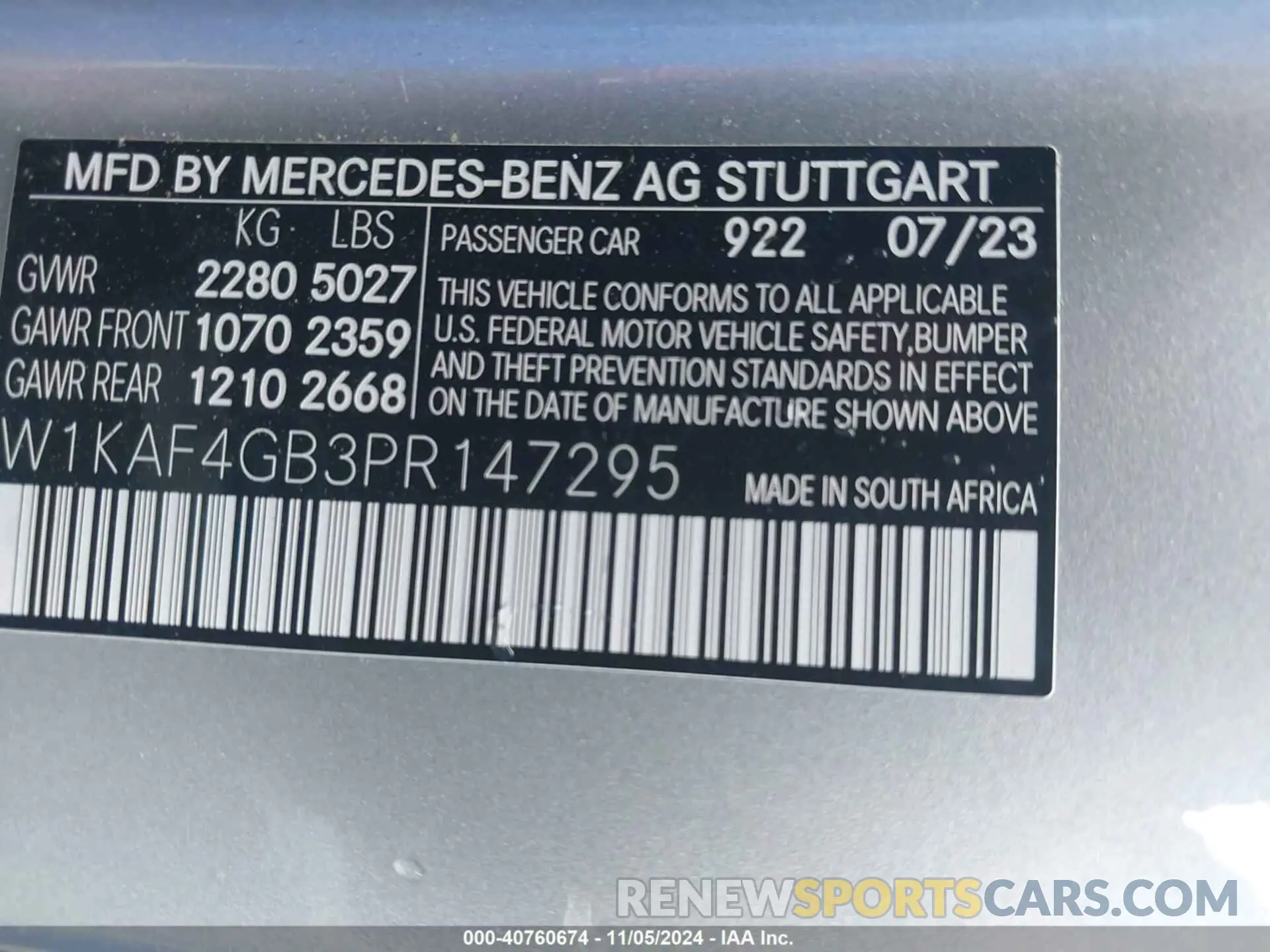 9 fotografías del automóvil dañado W1KAF4GB3PR147295 MERCEDES-BENZ C 300 2023