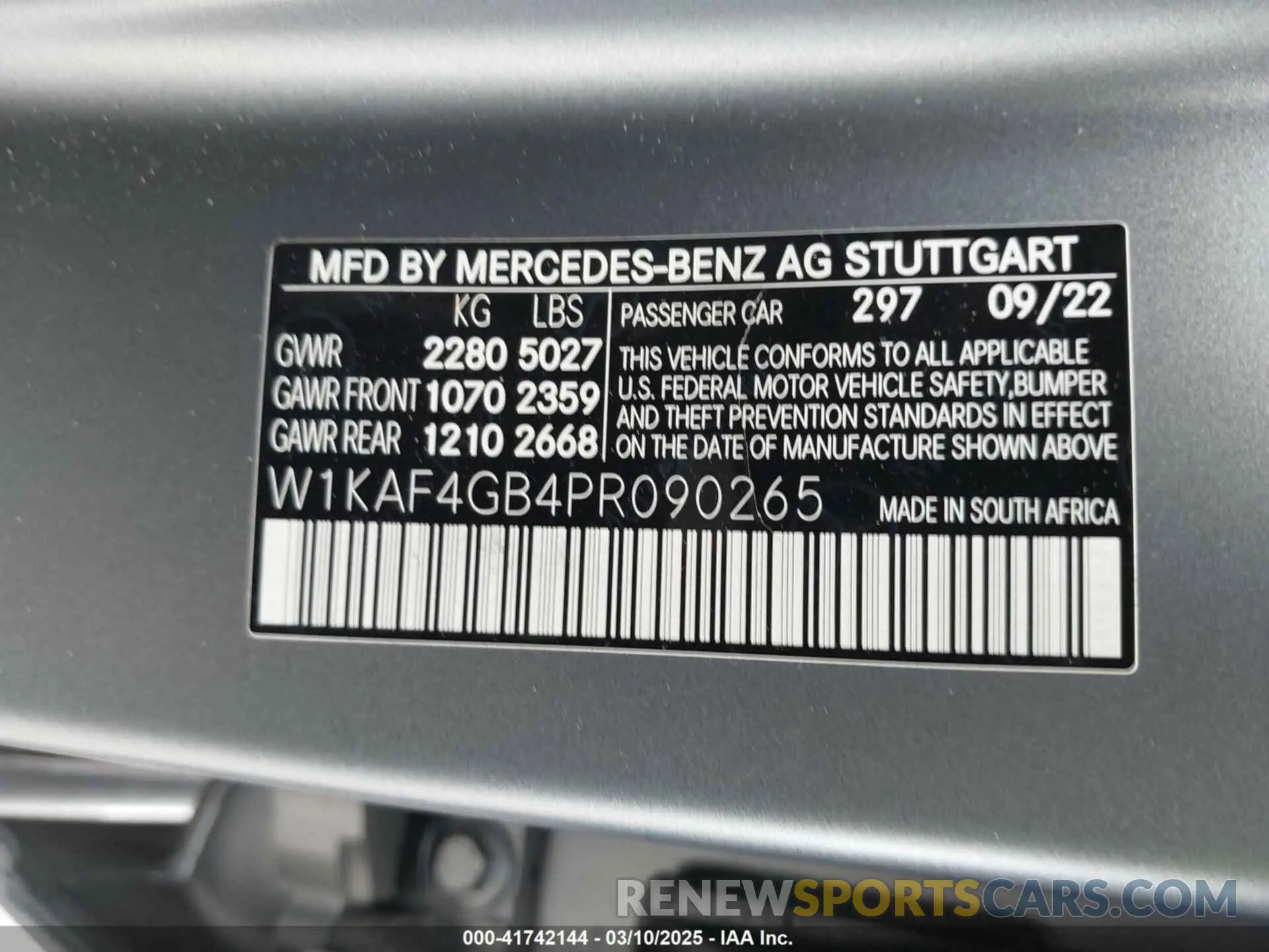 9 fotografías del automóvil dañado W1KAF4GB4PR090265 MERCEDES-BENZ C 300 2023