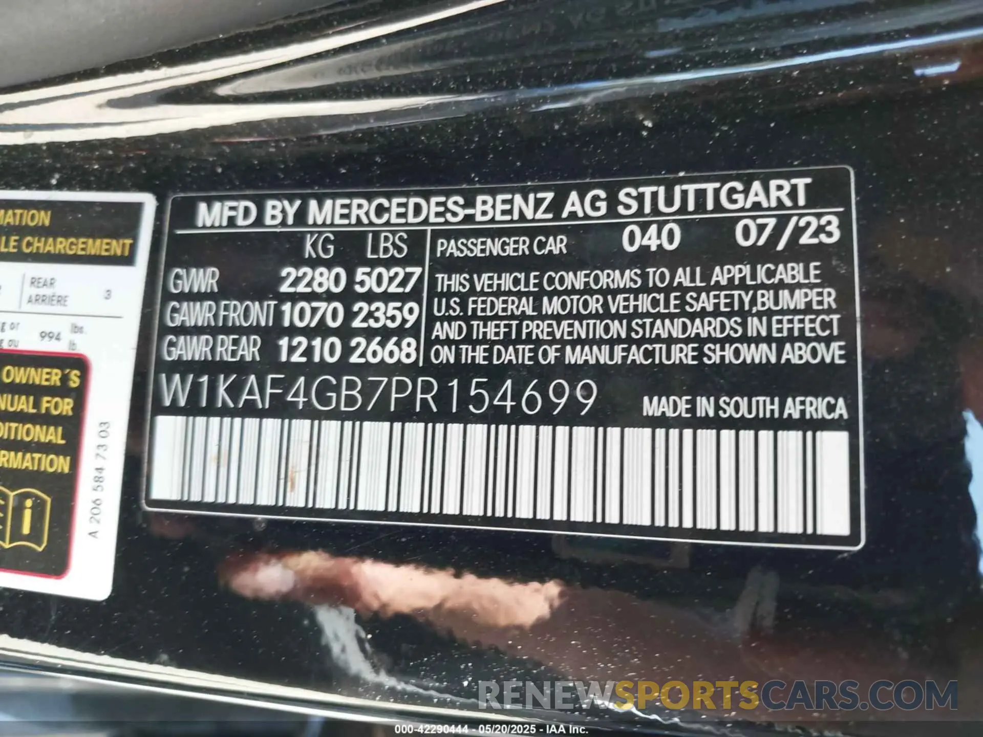 9 fotografías del automóvil dañado W1KAF4GB7PR154699 MERCEDES-BENZ C 300 2023
