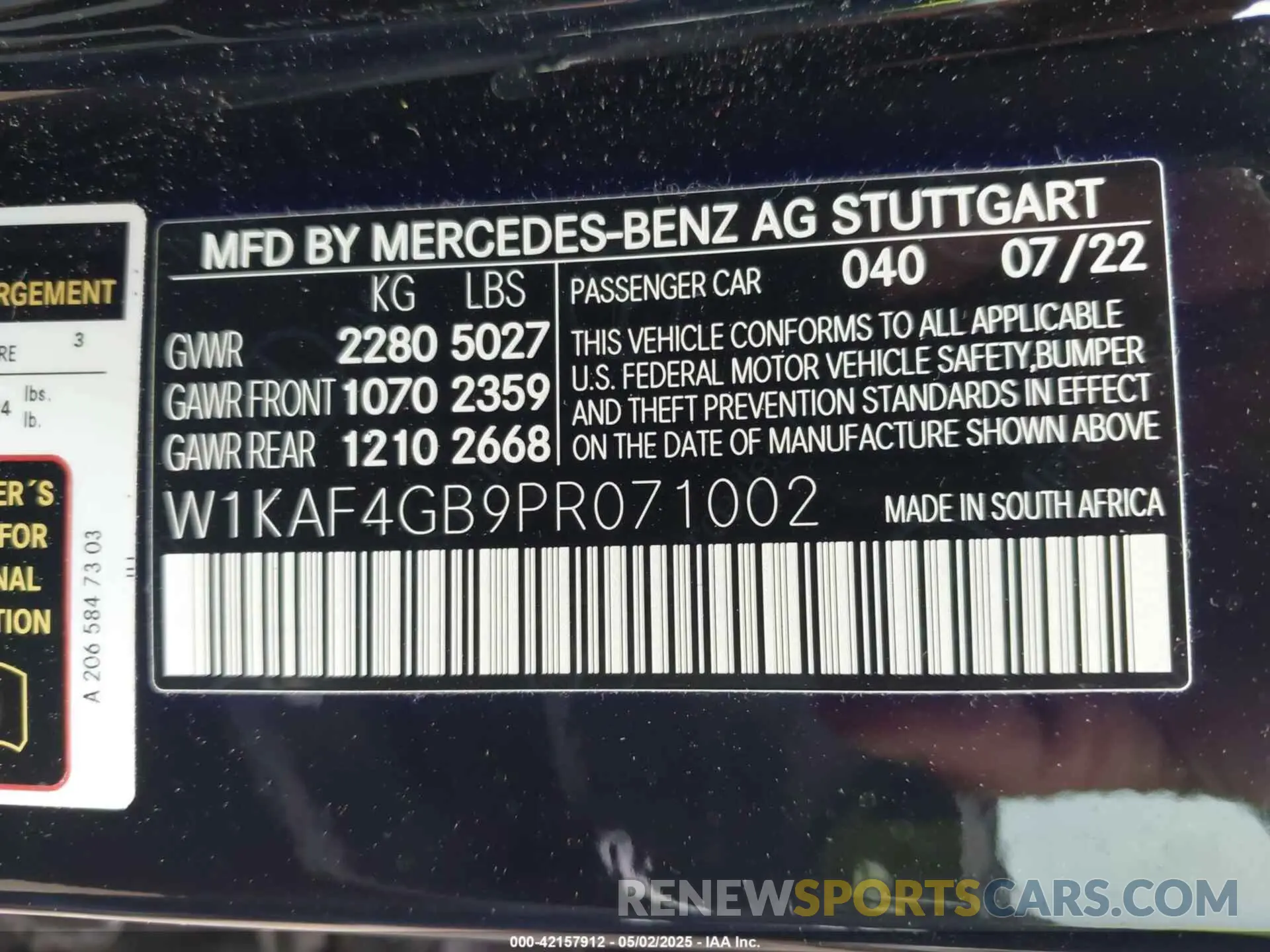 9 fotografías del automóvil dañado W1KAF4GB9PR071002 MERCEDES-BENZ C 300 2023