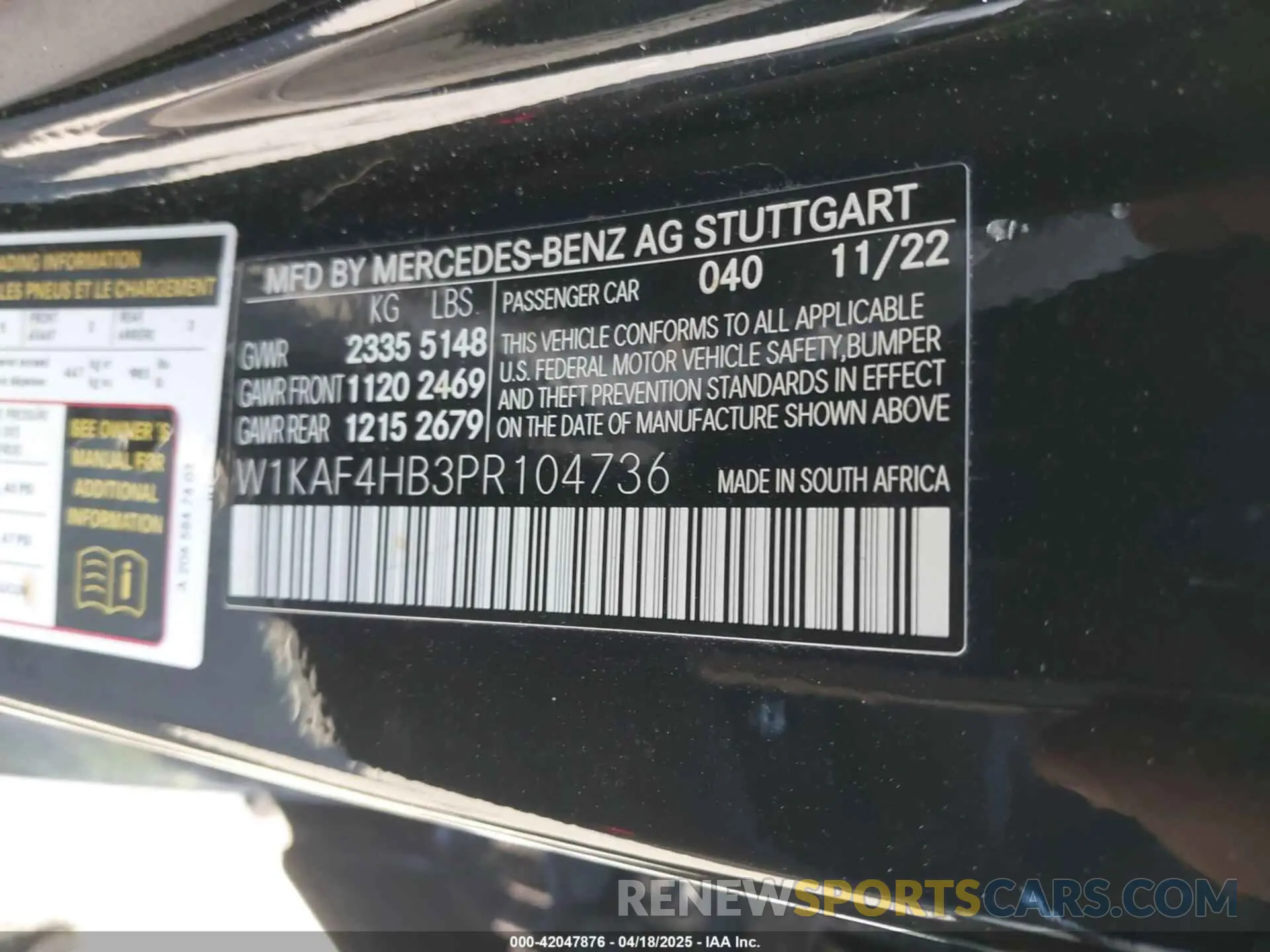 9 fotografías del automóvil dañado W1KAF4HB3PR104736 MERCEDES-BENZ C 300 2023