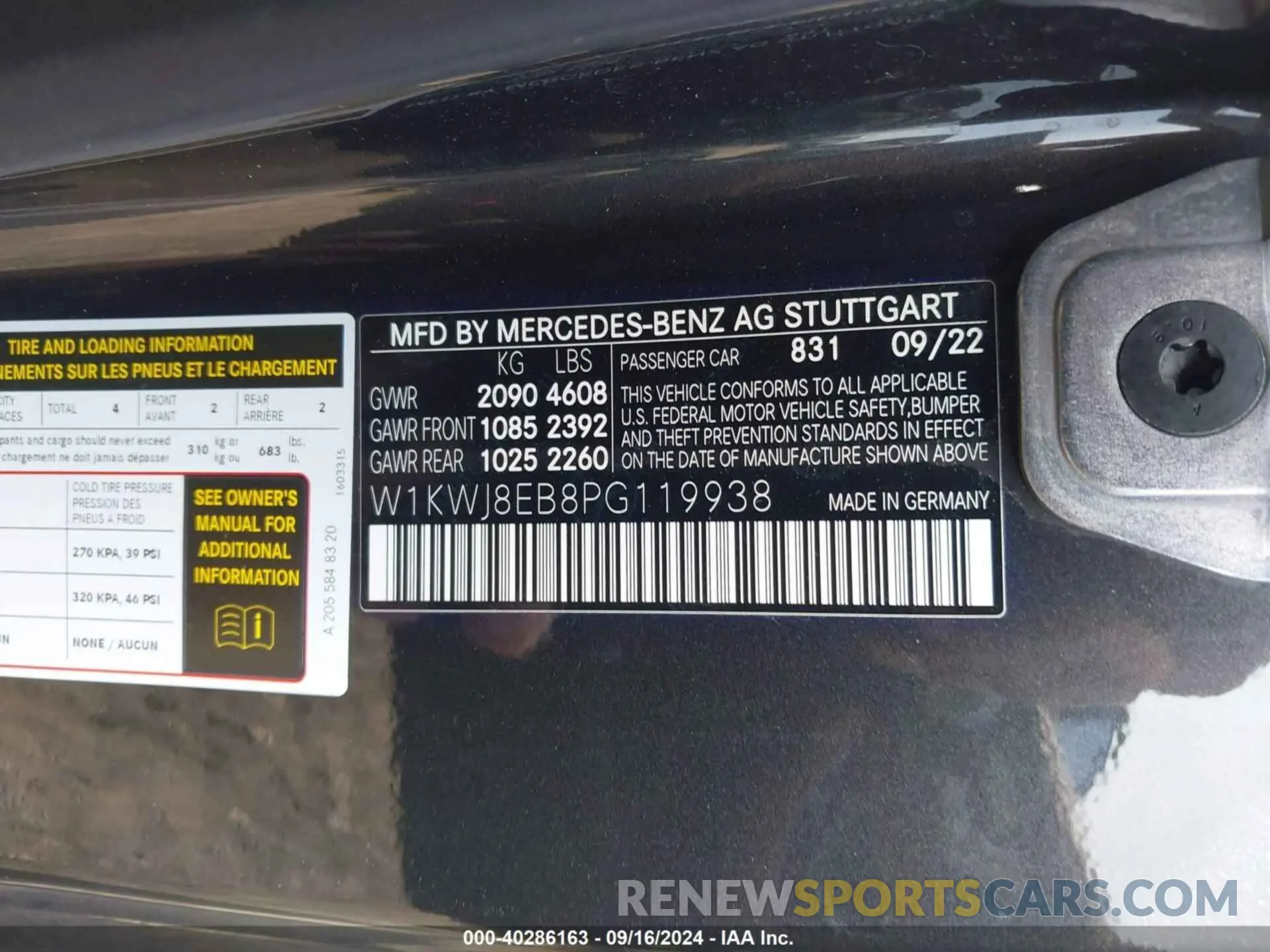 9 fotografías del automóvil dañado W1KWJ8EB8PG119938 MERCEDES-BENZ C 300 2023