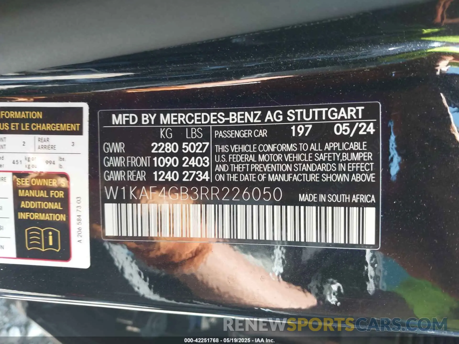9 fotografías del automóvil dañado W1KAF4GB3RR226050 MERCEDES-BENZ C 300 2024