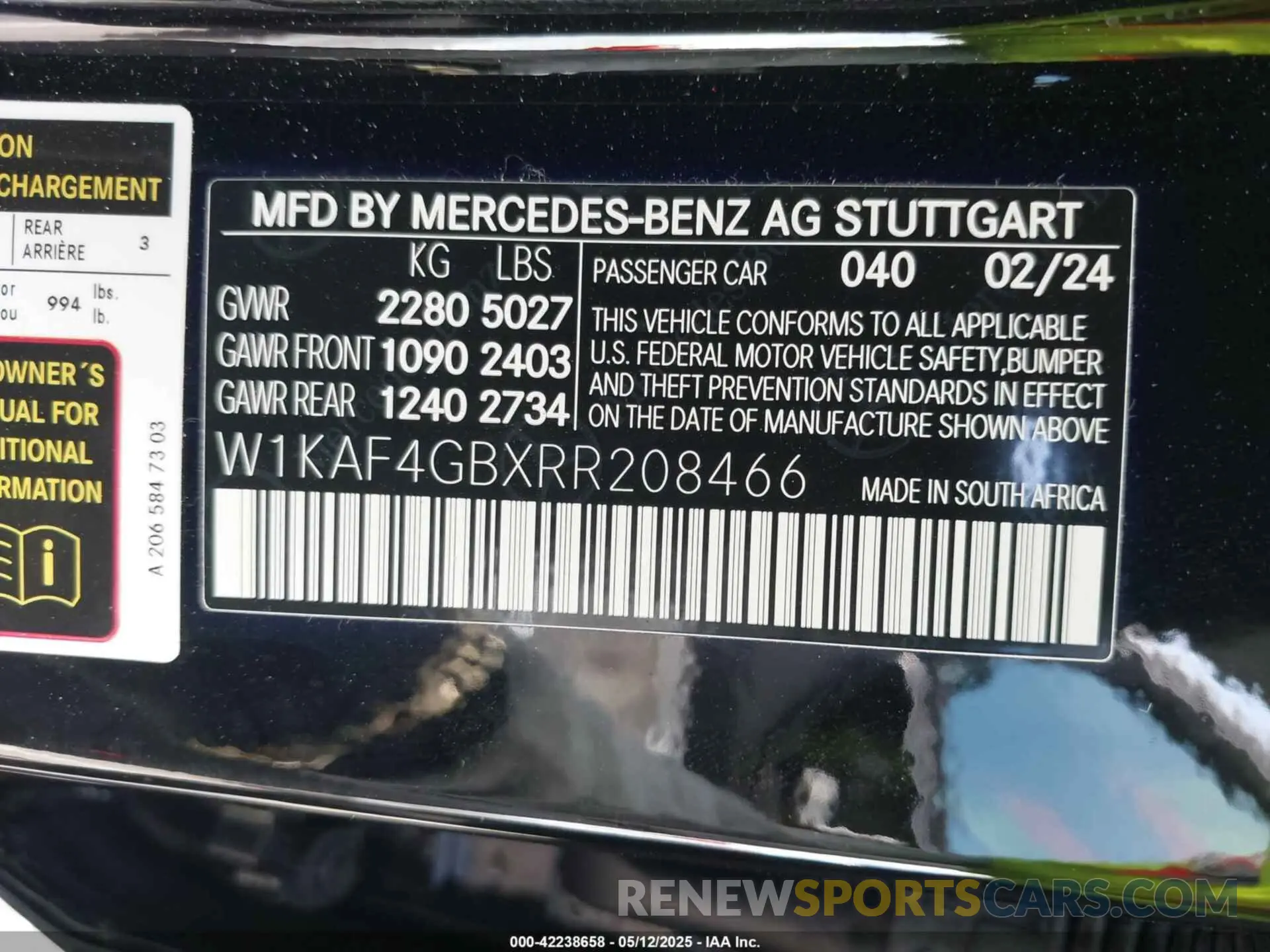 9 fotografías del automóvil dañado W1KAF4GBXRR208466 MERCEDES-BENZ C 300 2024
