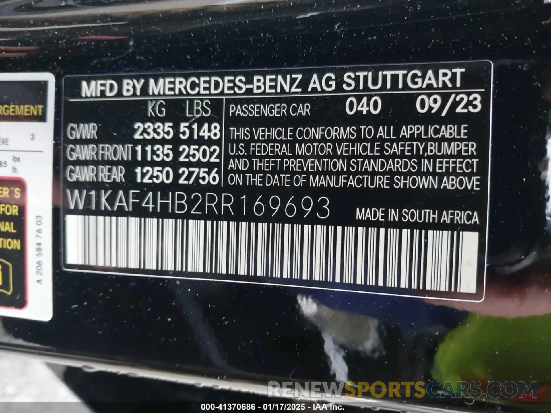 9 fotografías del automóvil dañado W1KAF4HB2RR169693 MERCEDES-BENZ C 300 2024