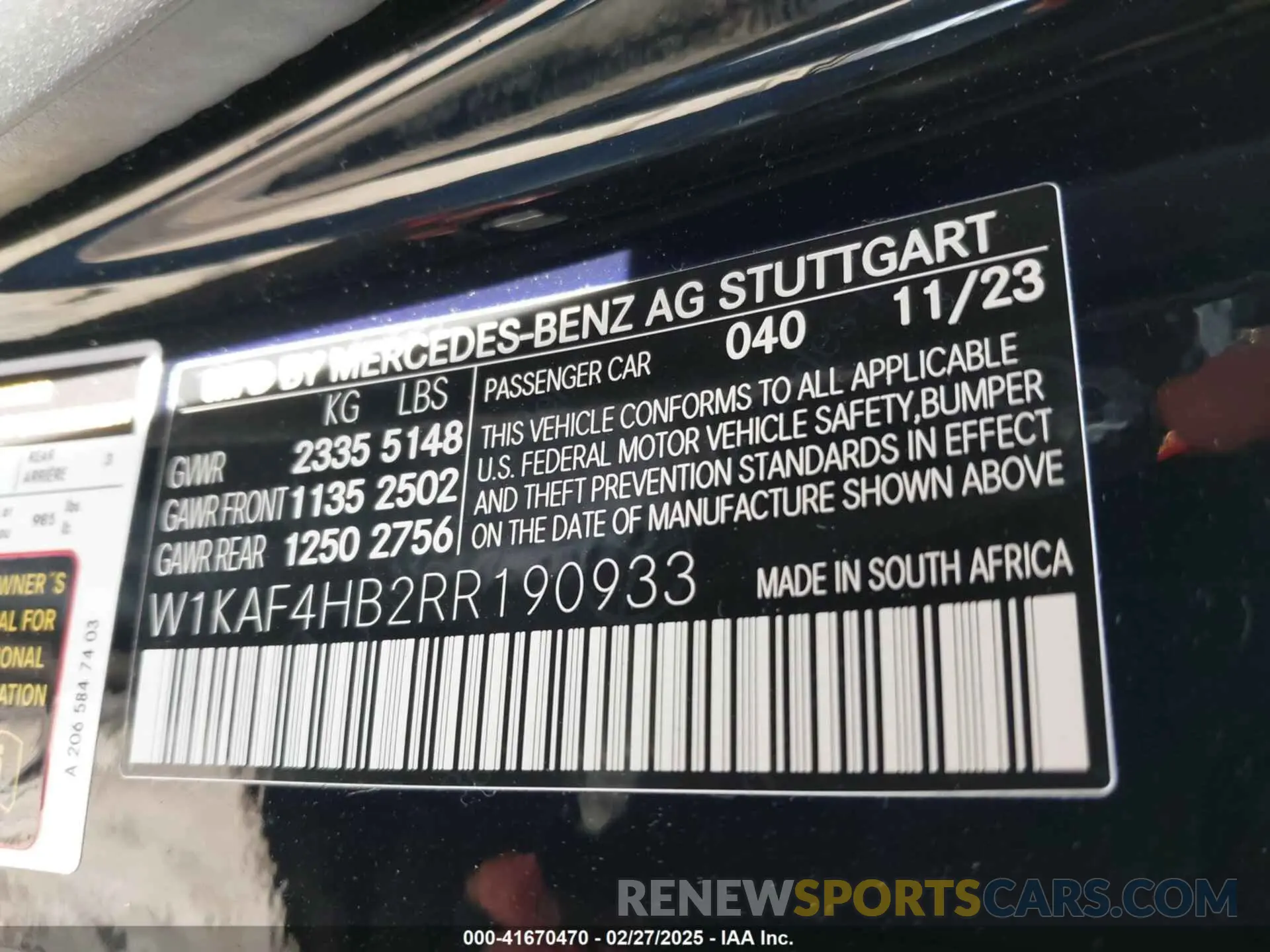 9 fotografías del automóvil dañado W1KAF4HB2RR190933 MERCEDES-BENZ C 300 2024