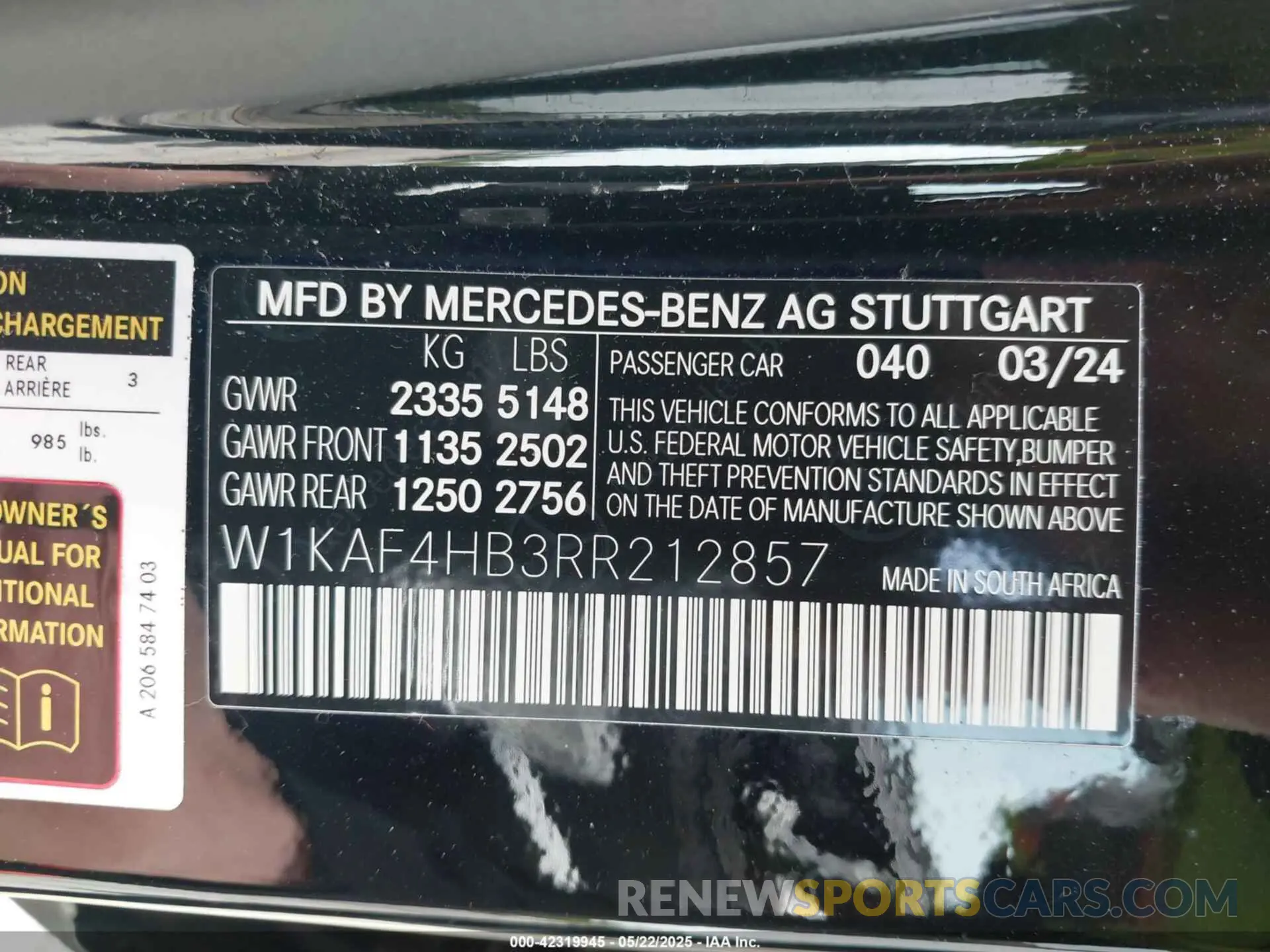 9 fotografías del automóvil dañado W1KAF4HB3RR212857 MERCEDES-BENZ C 300 2024
