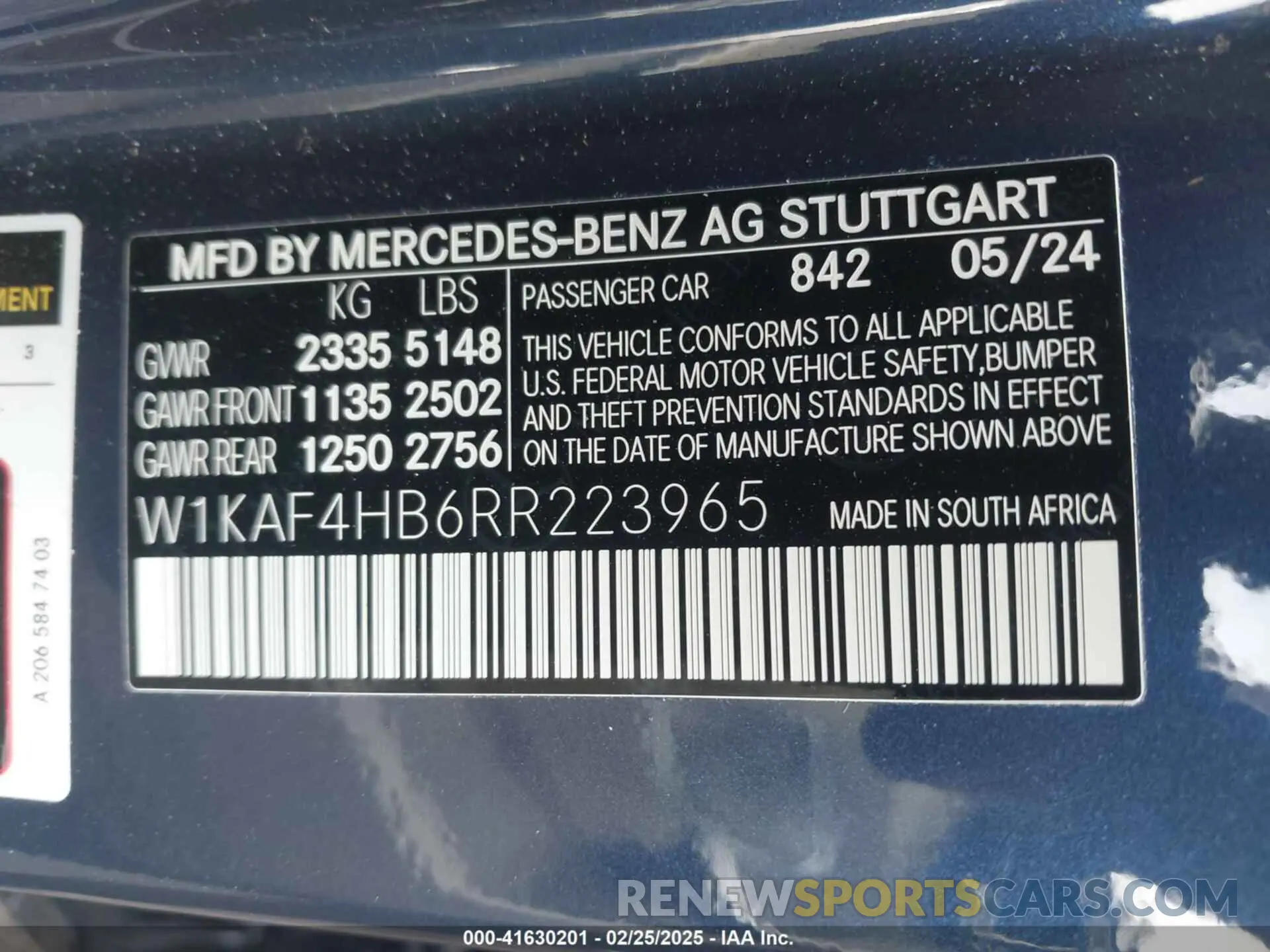 9 fotografías del automóvil dañado W1KAF4HB6RR223965 MERCEDES-BENZ C 300 2024