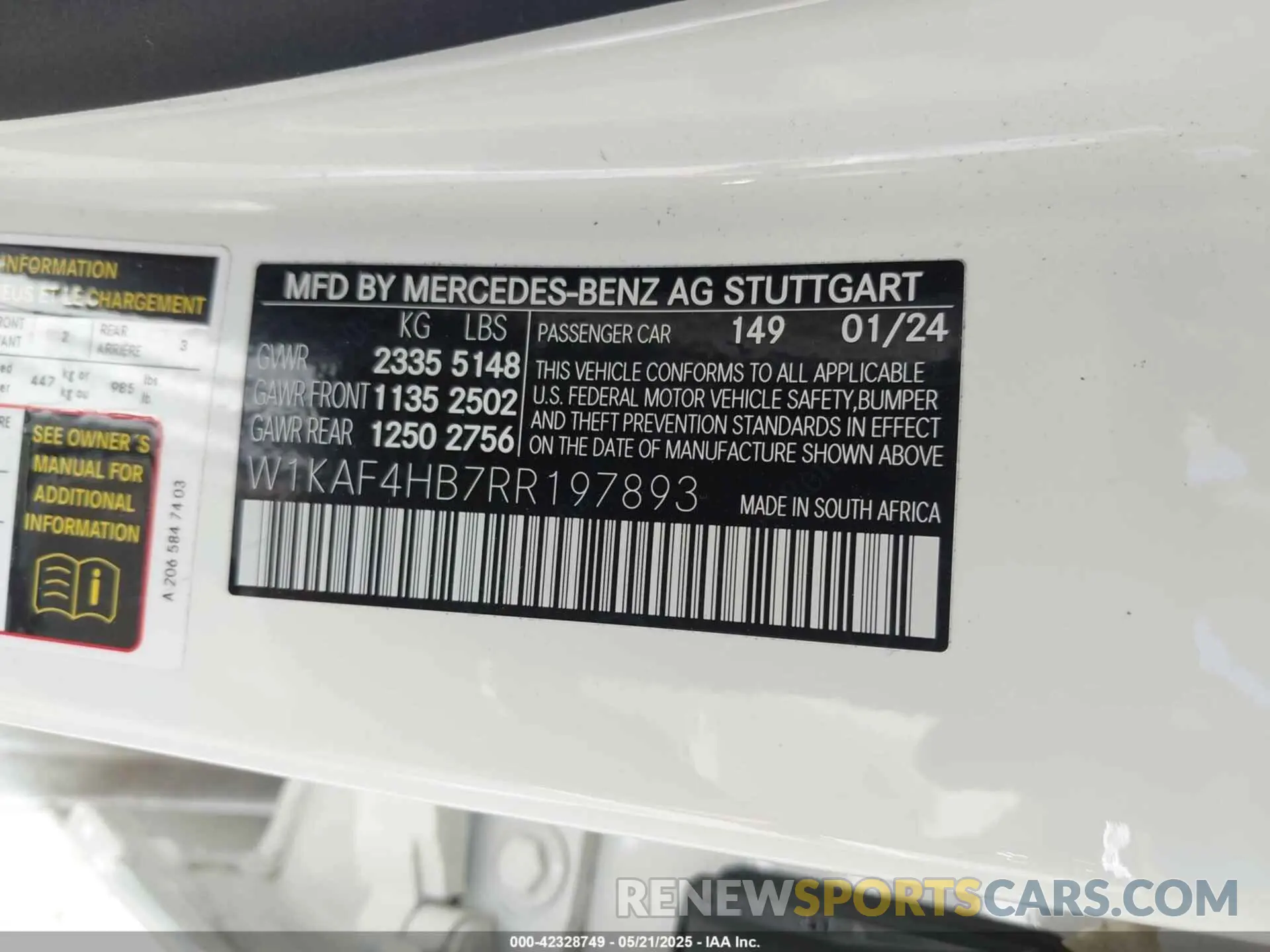 9 fotografías del automóvil dañado W1KAF4HB7RR197893 MERCEDES-BENZ C 300 2024